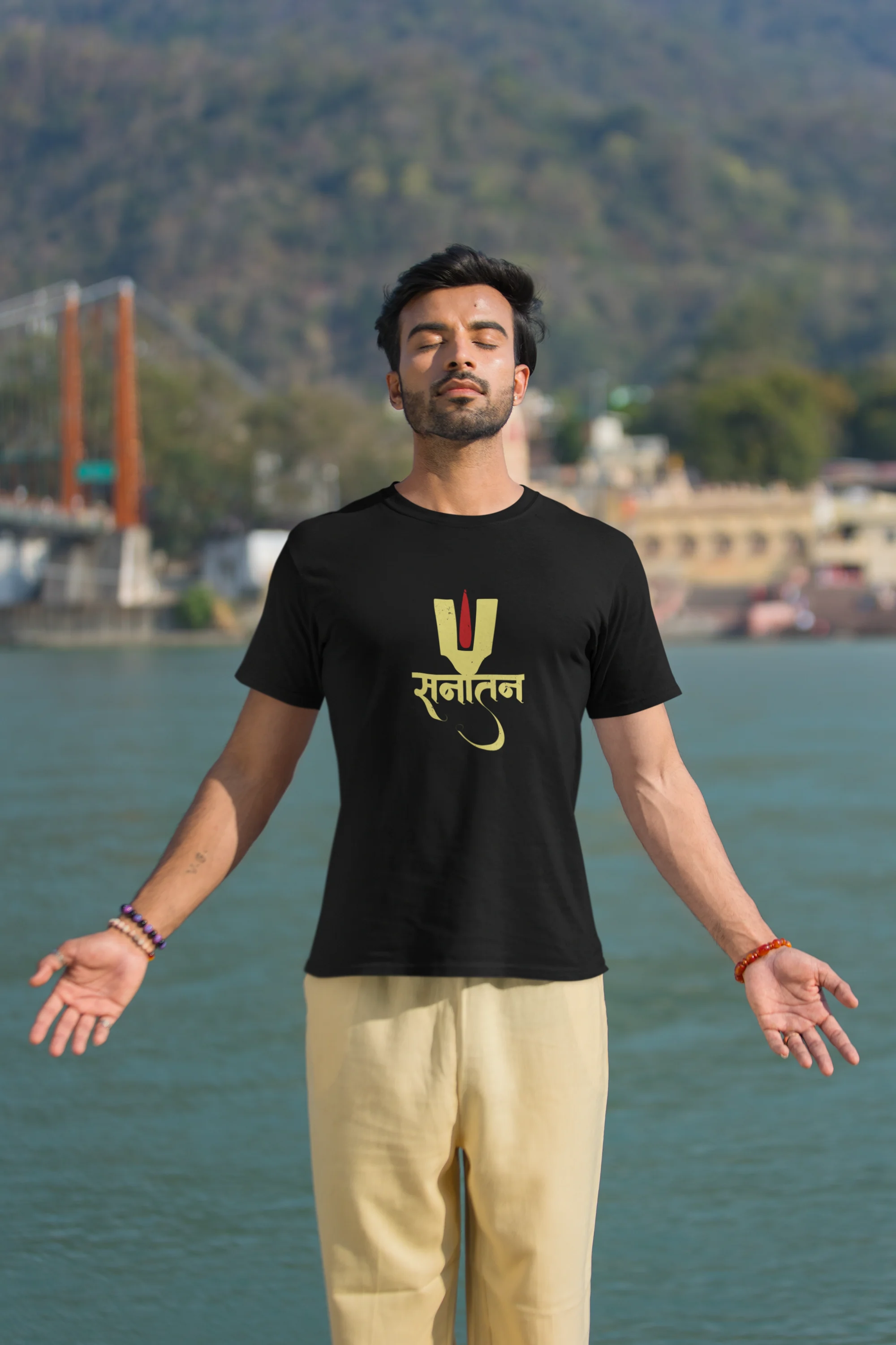 Sanatan Meditation Black T-Shirt