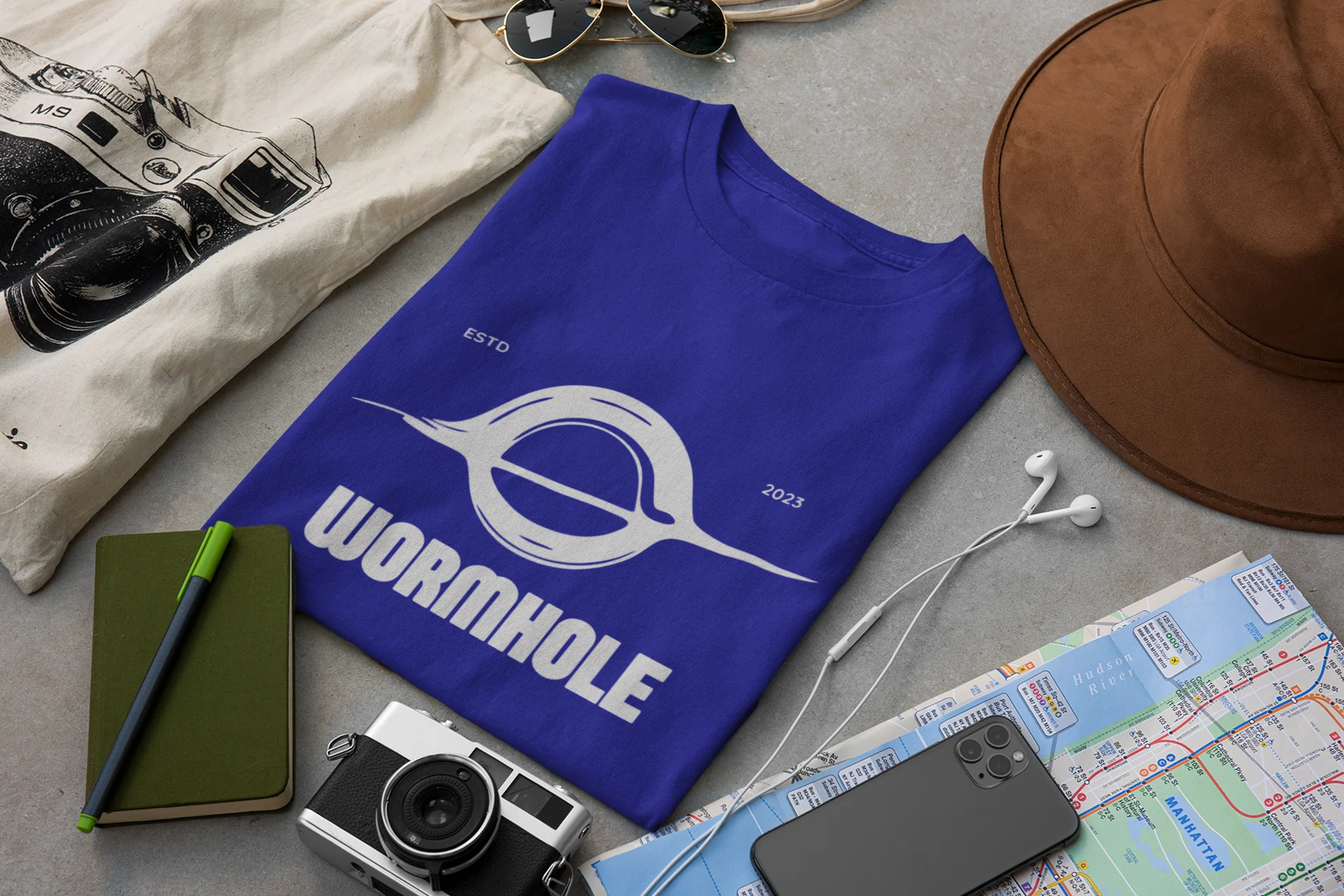 Wormhole Graphic Blue T-Shirt