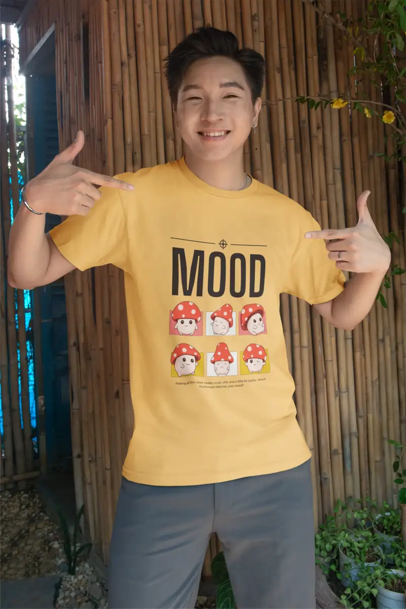 Yellow Mood Graphic Mens T-shirt