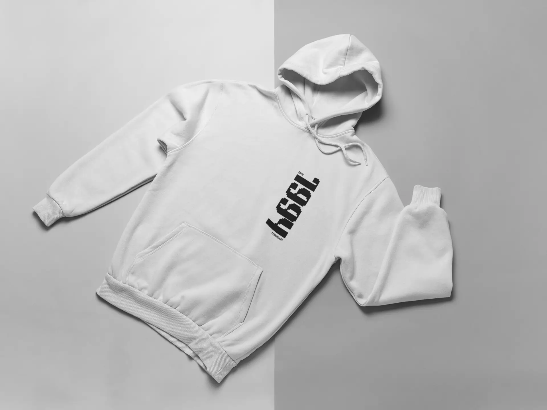 White Graphic Hoodie