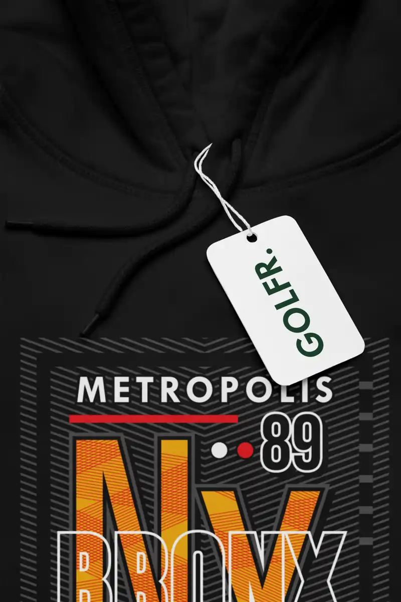 Black NY Bronx Hoodie for men