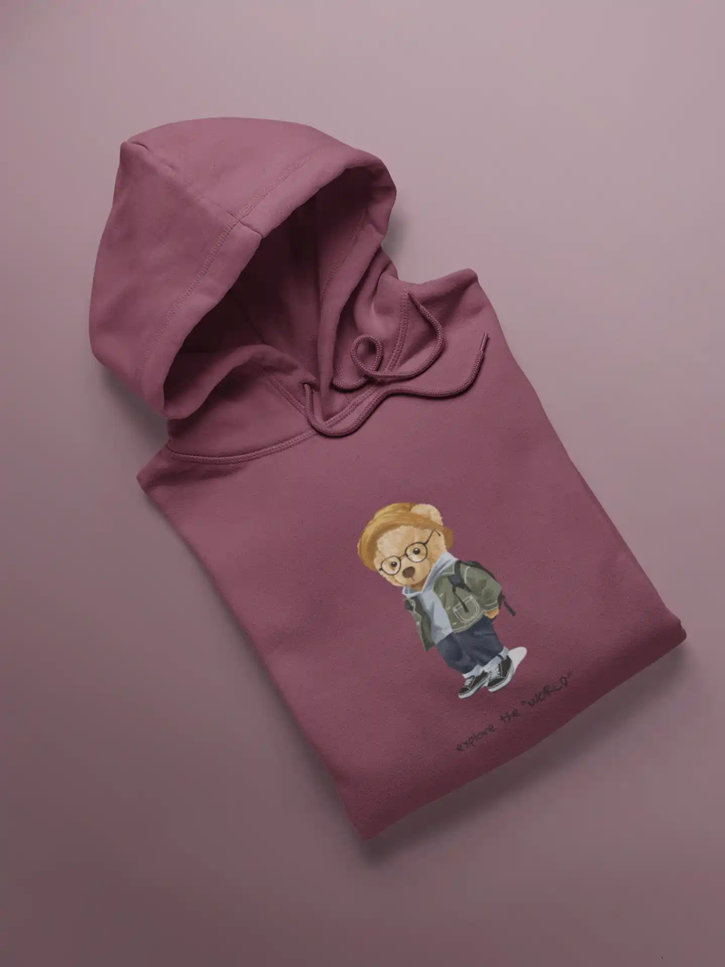 Printed Dusty Rose Hoodie