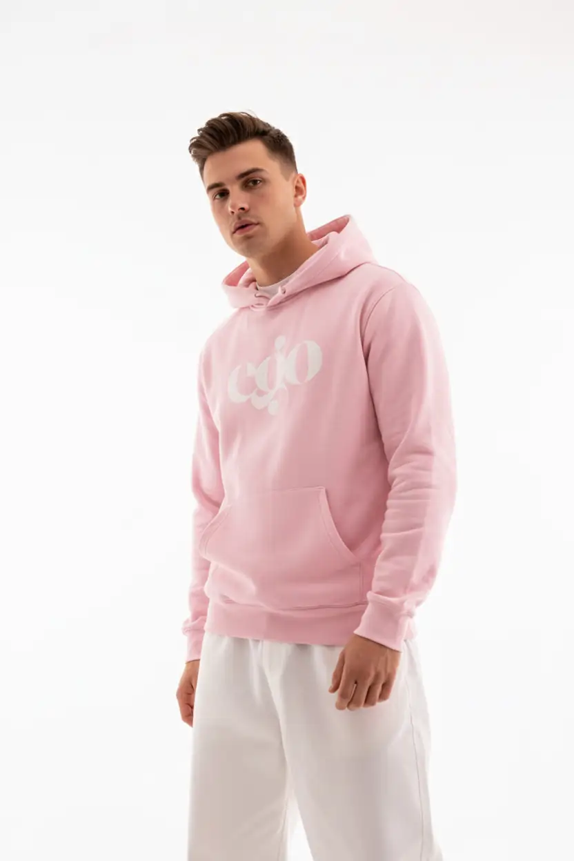 Pink Graphic Hoodie for Men "EGO"