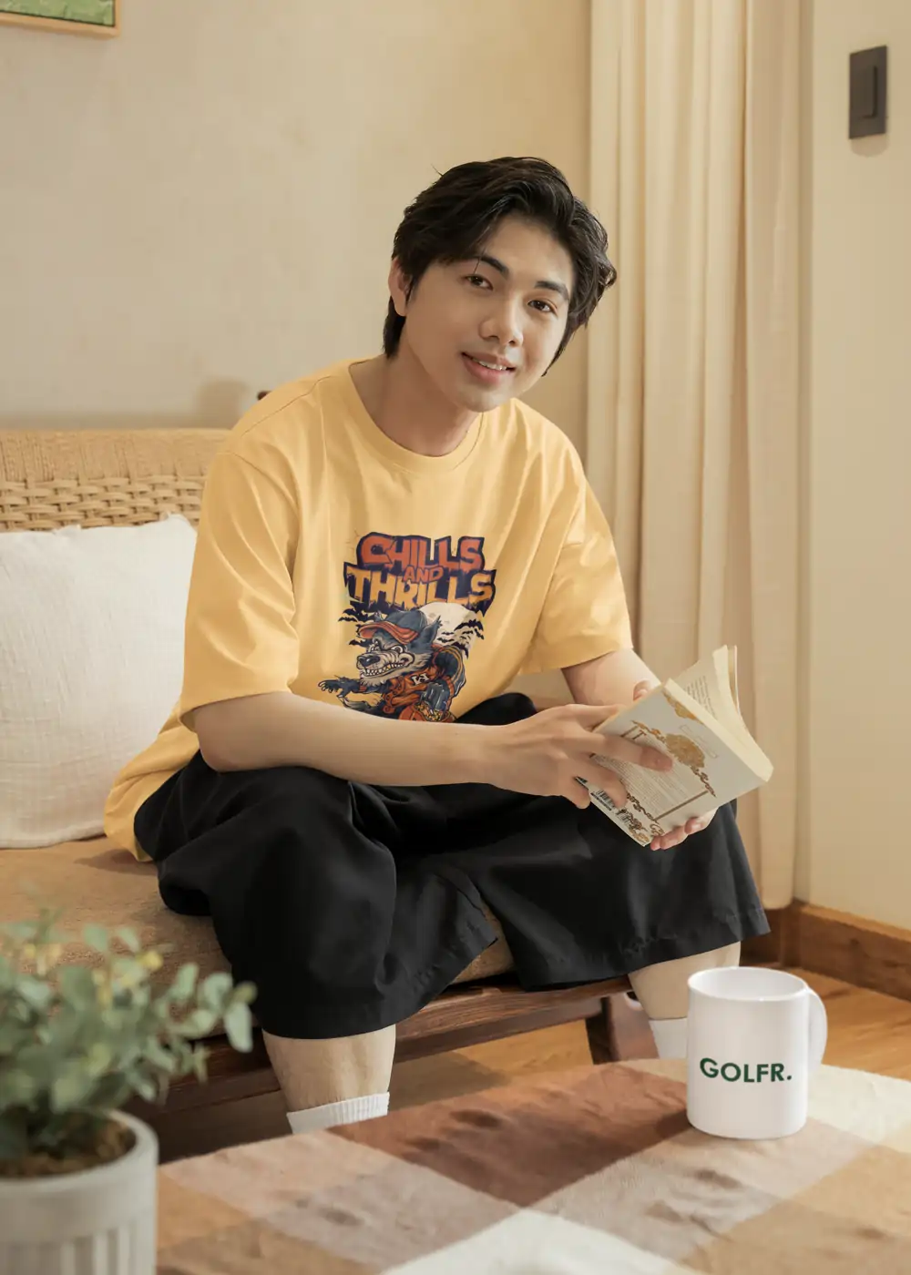 Oversized Chills and Thrills Graphic T-Shirt
