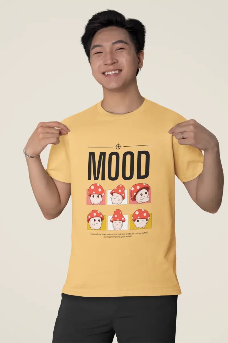 Yellow Mood Graphic Mens T-shirt