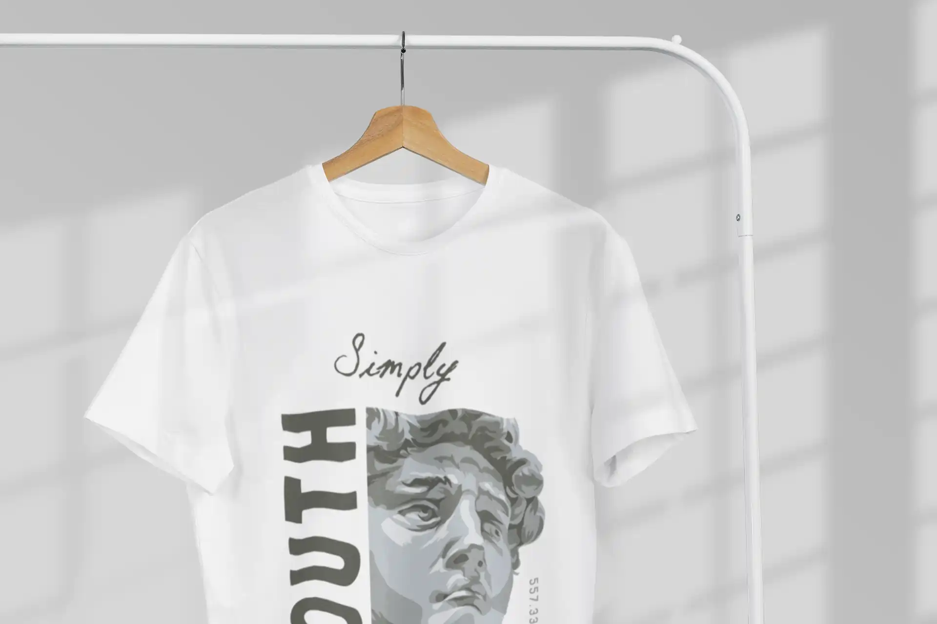 Youth Graphic White T-shirt for Men