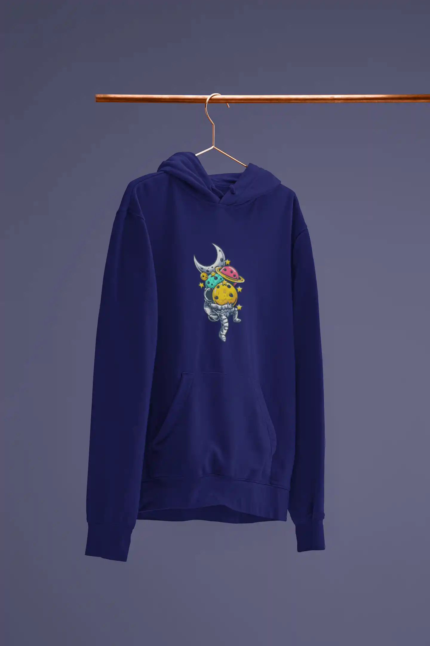 Astronaut Galaxy Embroidery Hoodie for Men