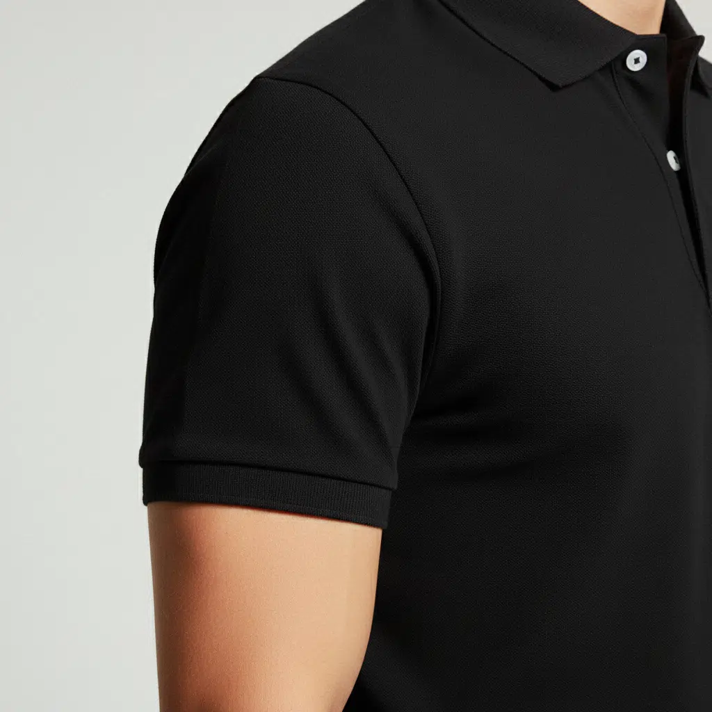 GOLFR Black Polo T-Shirt For Men