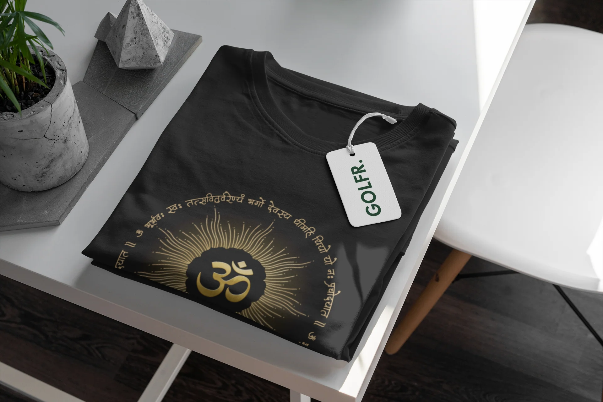 Men's Yoga Meditation Black T-shirt