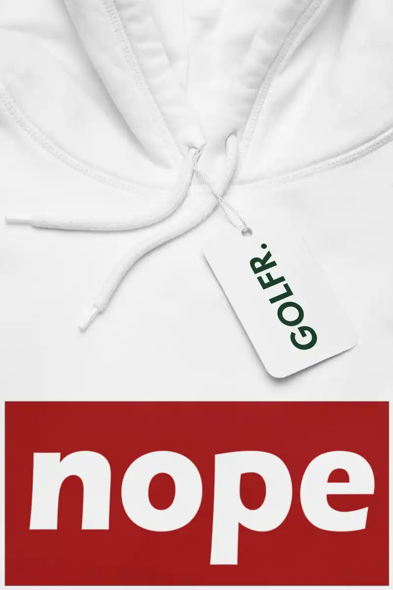 White 'Nope' Hoodie for Men