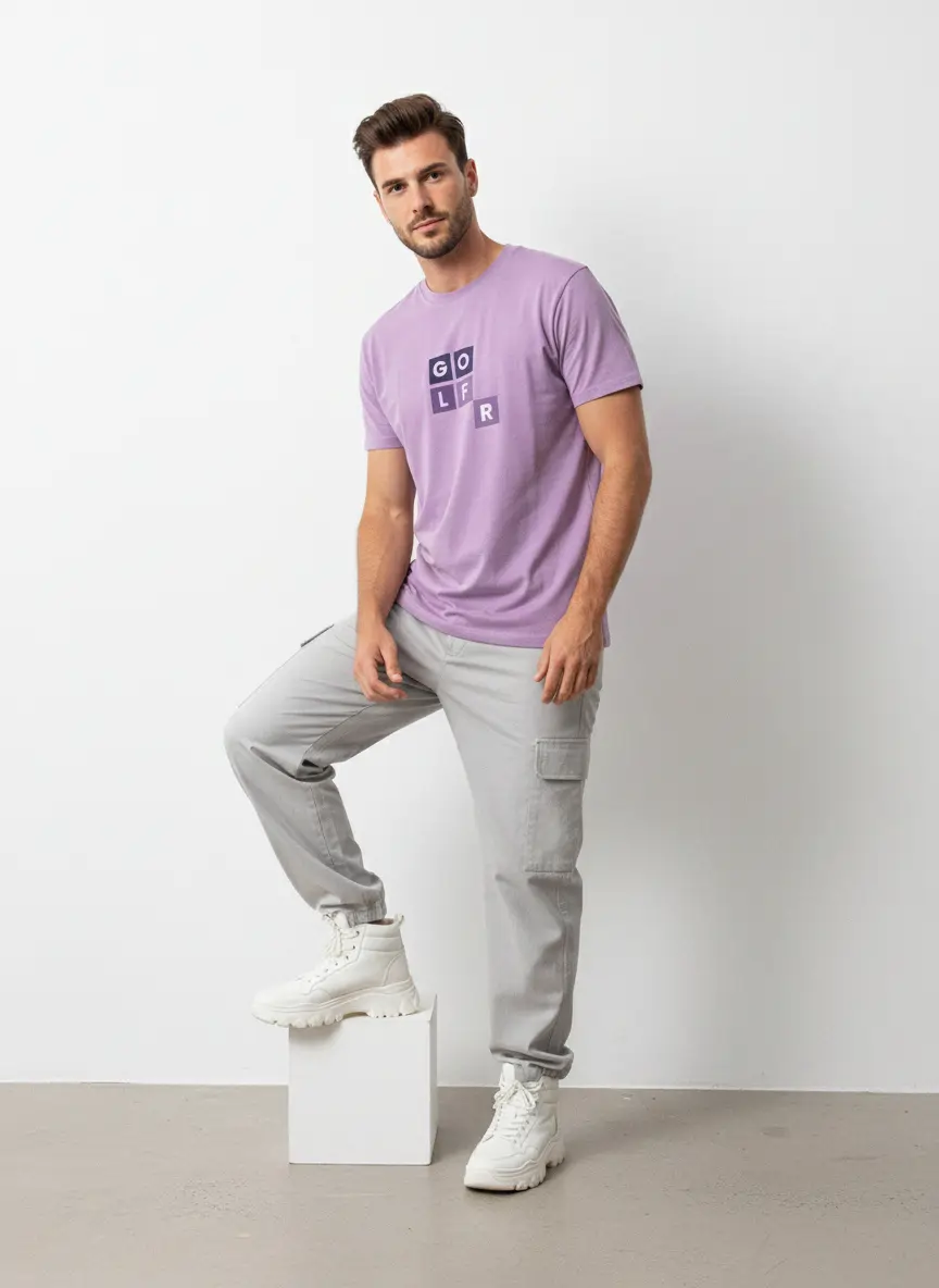Lilac "GOLFR" T-shirt For Men