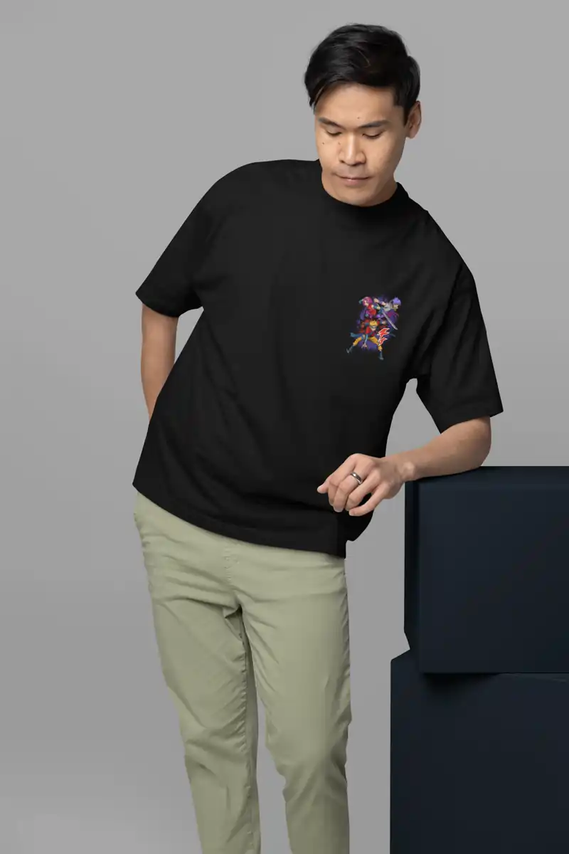 Oversized Tee Naruto Anime Graphic T-Shirt for men