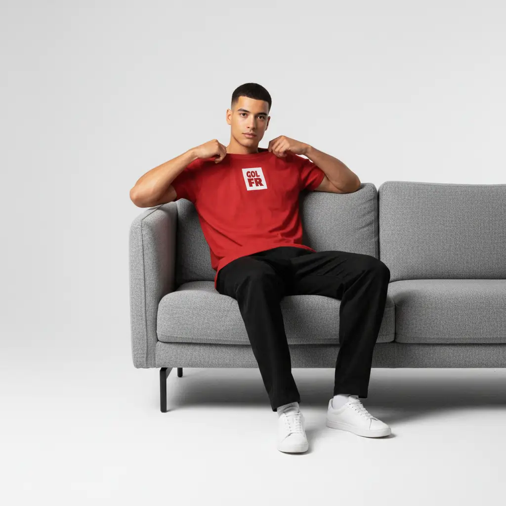 Red "GOLFR" T-Shirt For Men