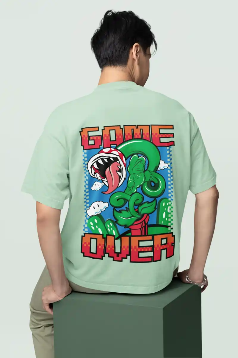 Oversized for men Game Over Graphic Shirt