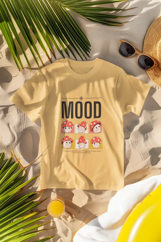 Yellow Mood Graphic Mens T-shirt