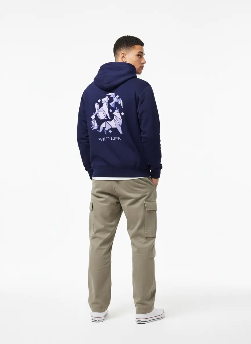 Wild Life Graphic Hoodie For Men