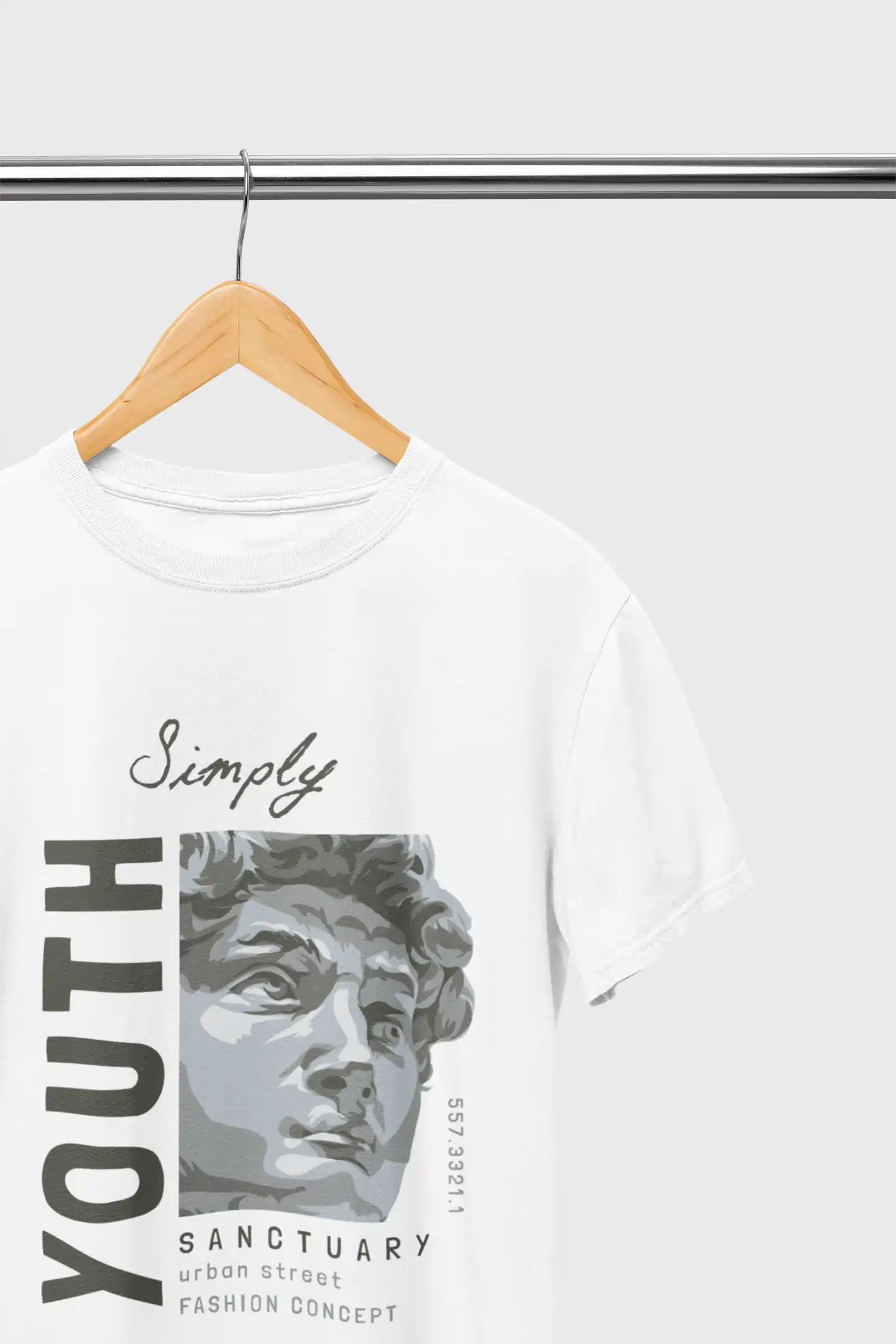 Youth Graphic White T-shirt for Men