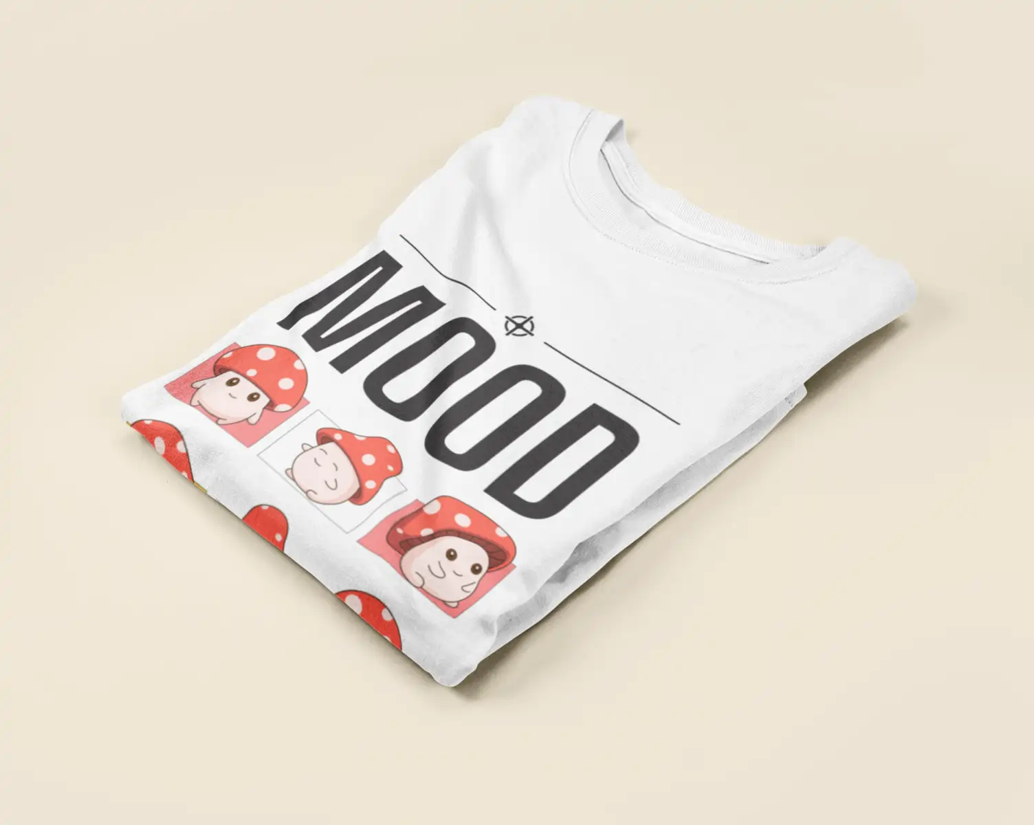 White Mood Graphic Mens T-shirt