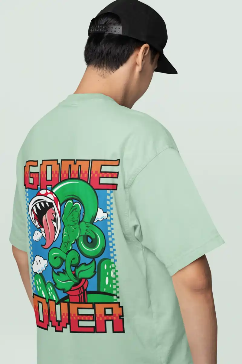 Oversized for men Game Over Graphic Shirt