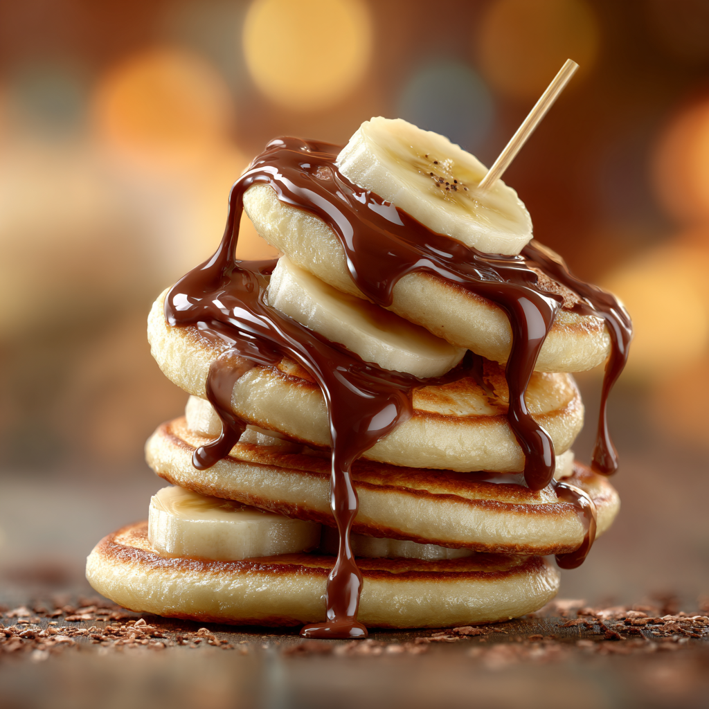 Brochette de Mini Pancake Supplément Coulis et Topping