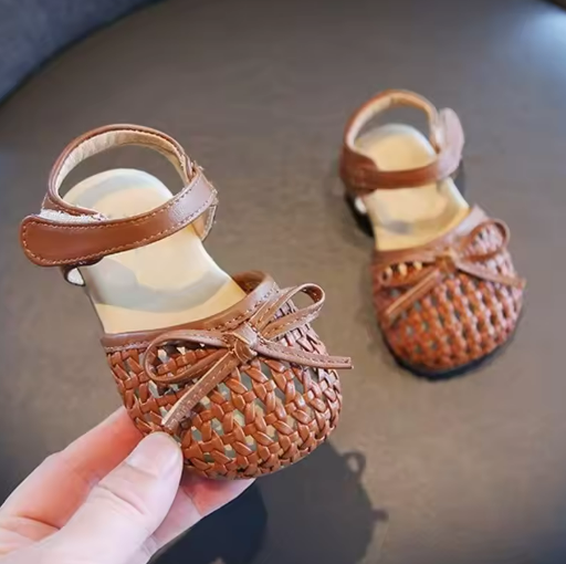 Baby Brown Woven Sandals