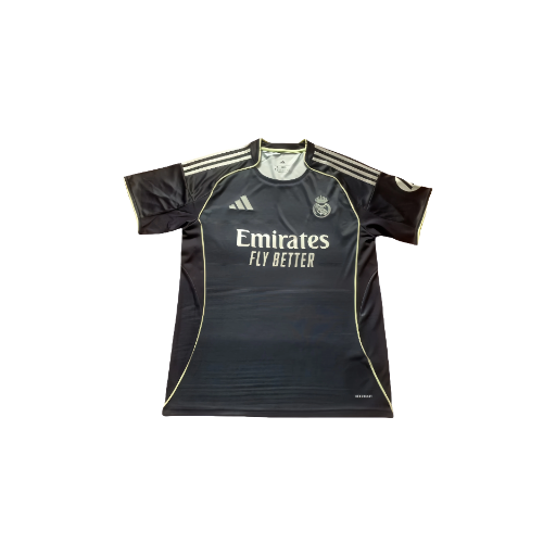 New 2025/26 Real Madrid Black away Jersey