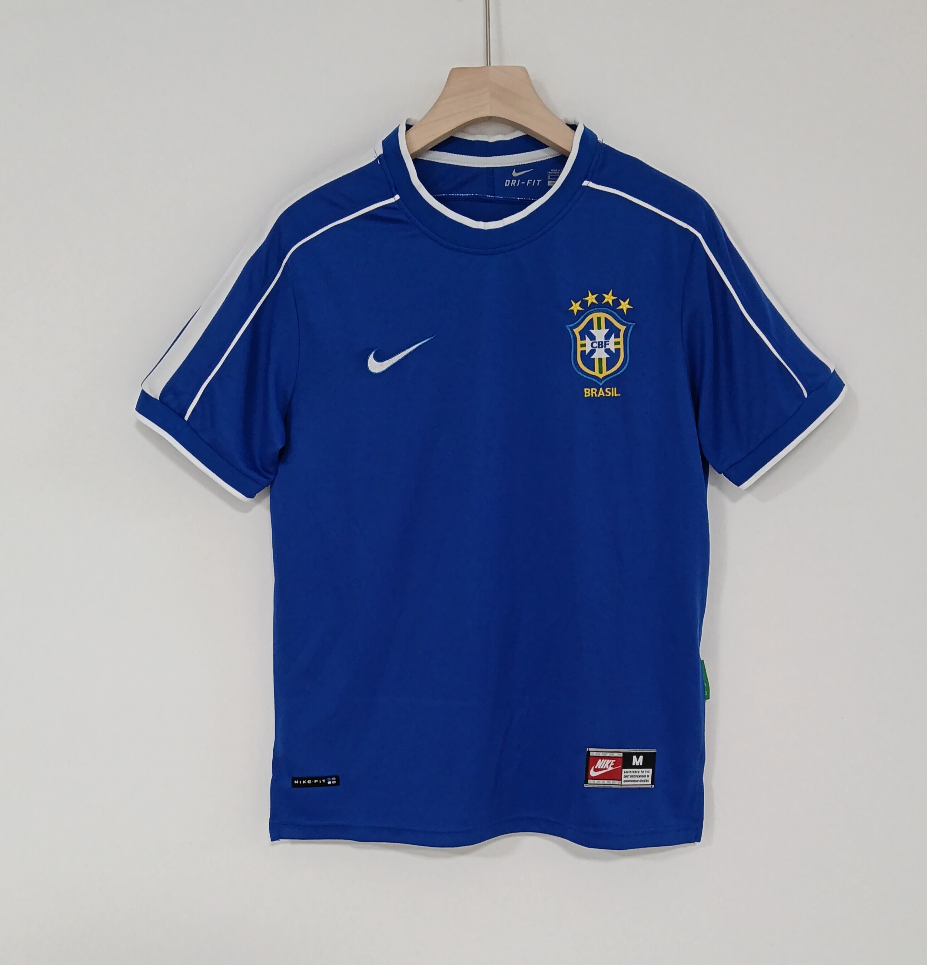 98 Retro Version Brazil National Team Football Jersey