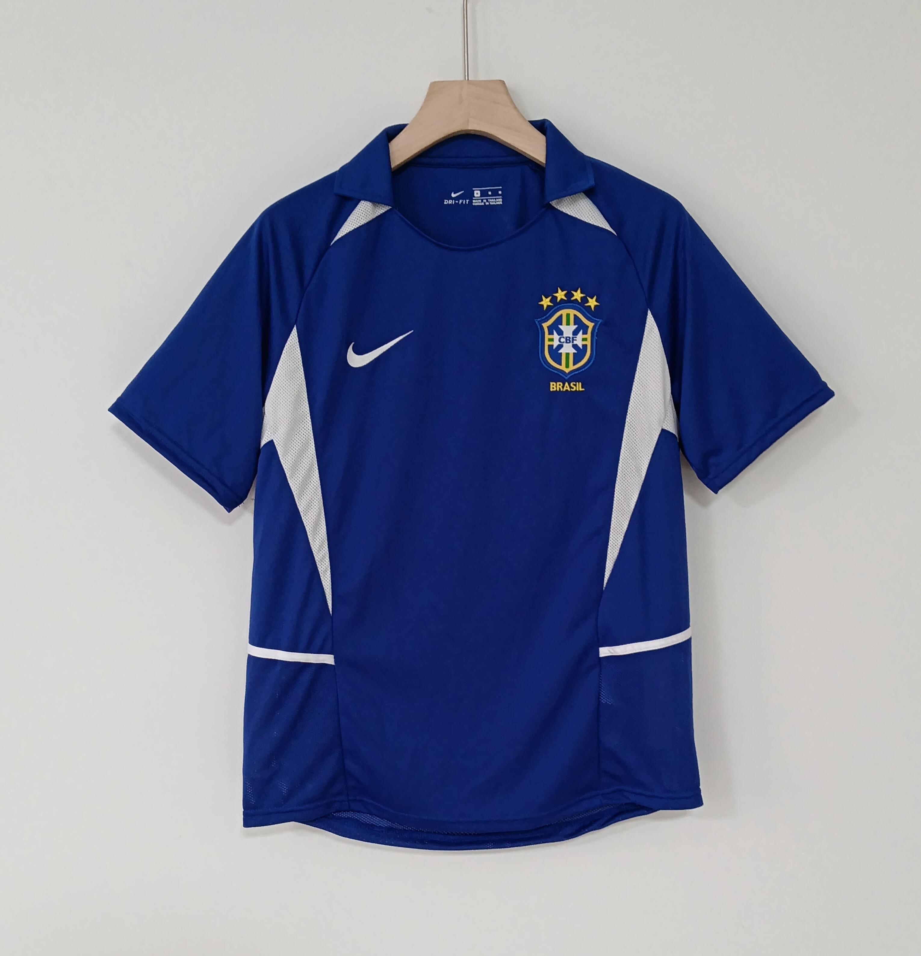 02 Retro Version Brazil National Team Soccer Jersey