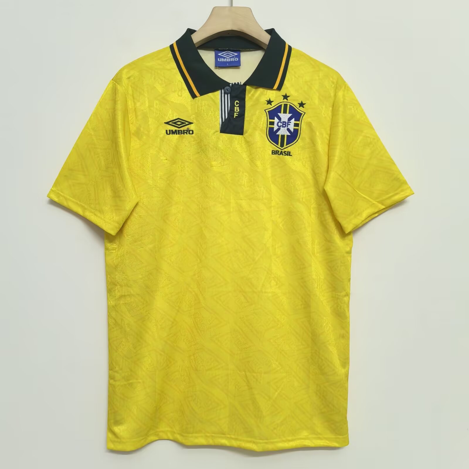 93 Retro Version Brazil National Football Team Home Jersey