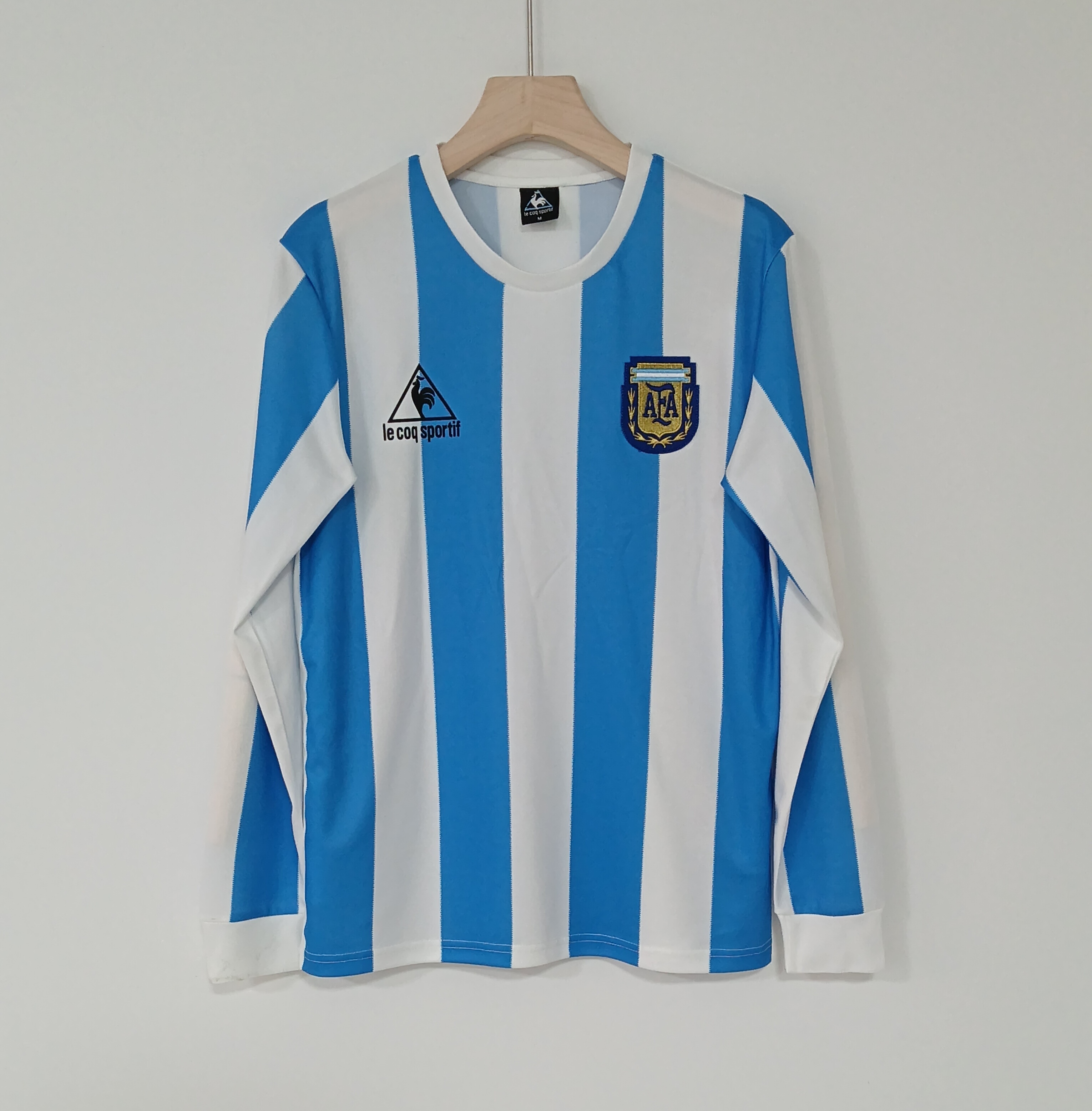 86 Retro Version Argentina National Football Team Retro Jersey Long Sleeves