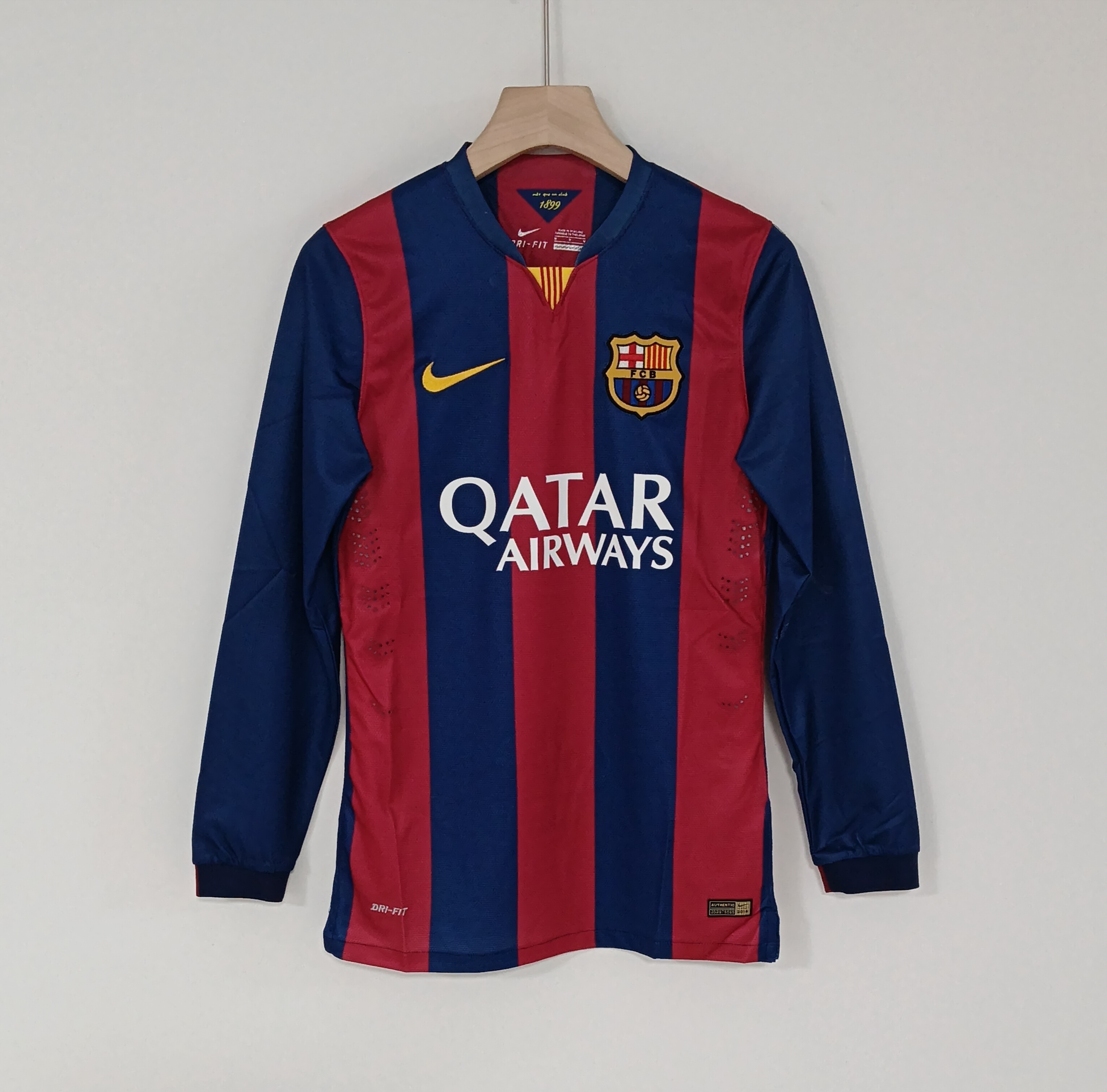 14-15 Retro Version FC Barcelona Long Sleeve Jersey