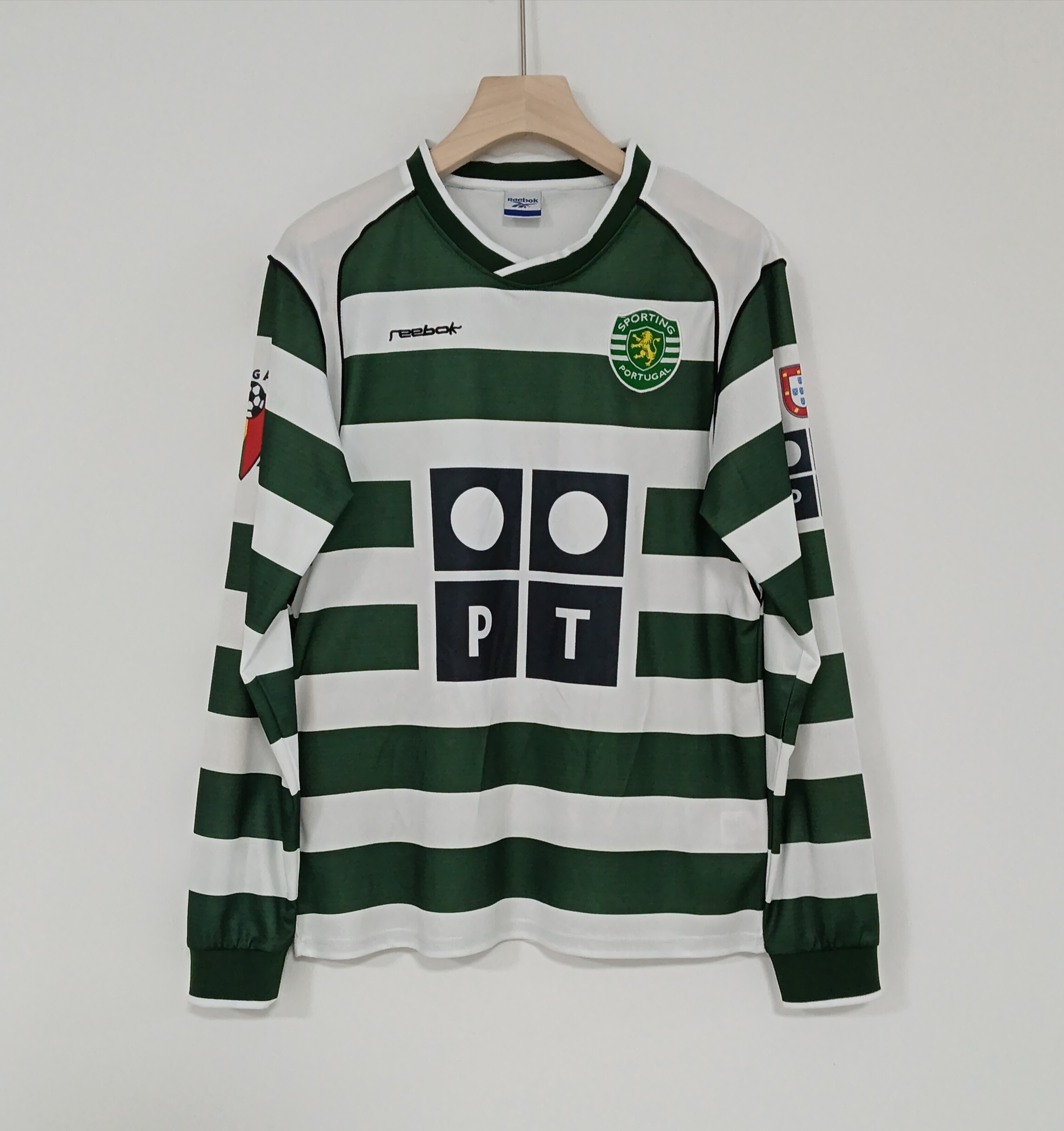 02-03 Retro Version Sporting CP Long Sleeve Football Jersey