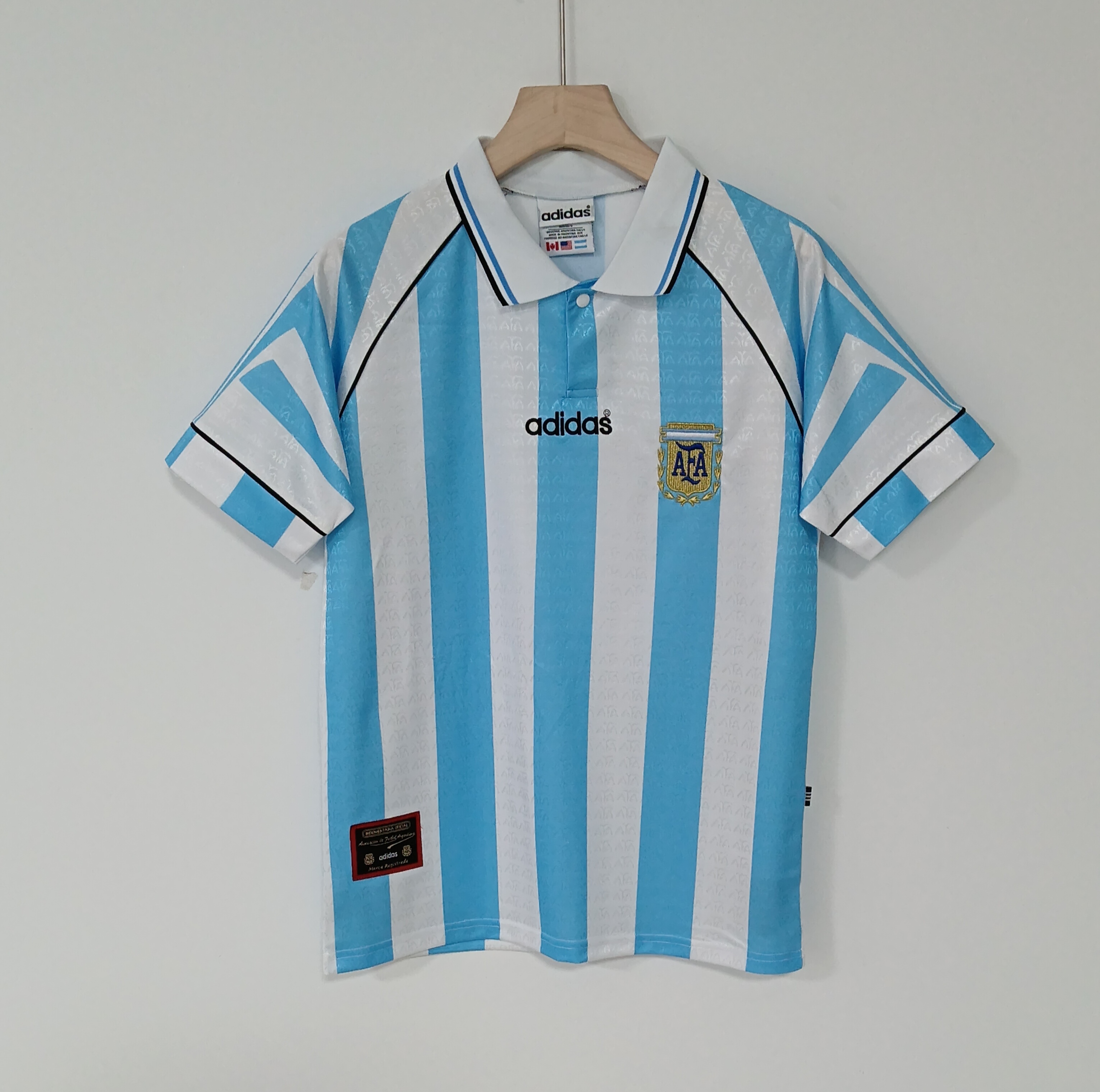 96-97 Retro Version Argentina National Team Soccer Jersey