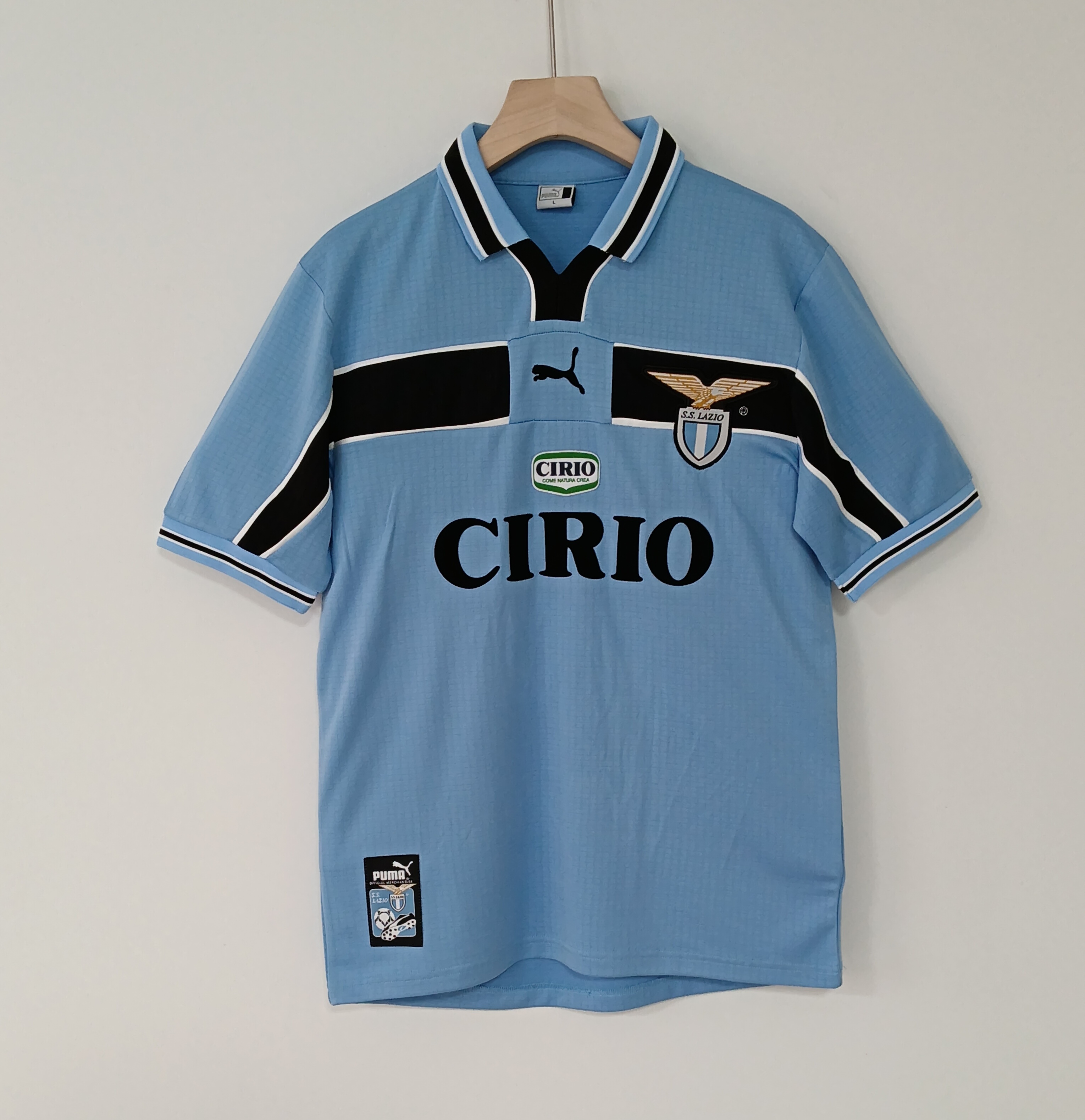 98-99 Retro Version Lazio Home Football Jersey