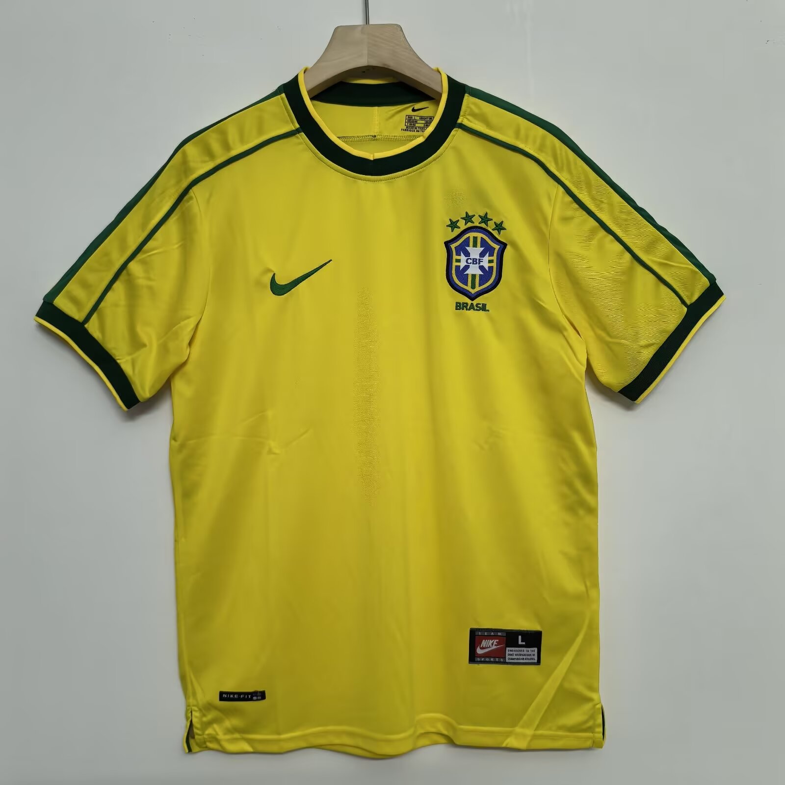 98 Retro Version Brazil National Football Team Jersey