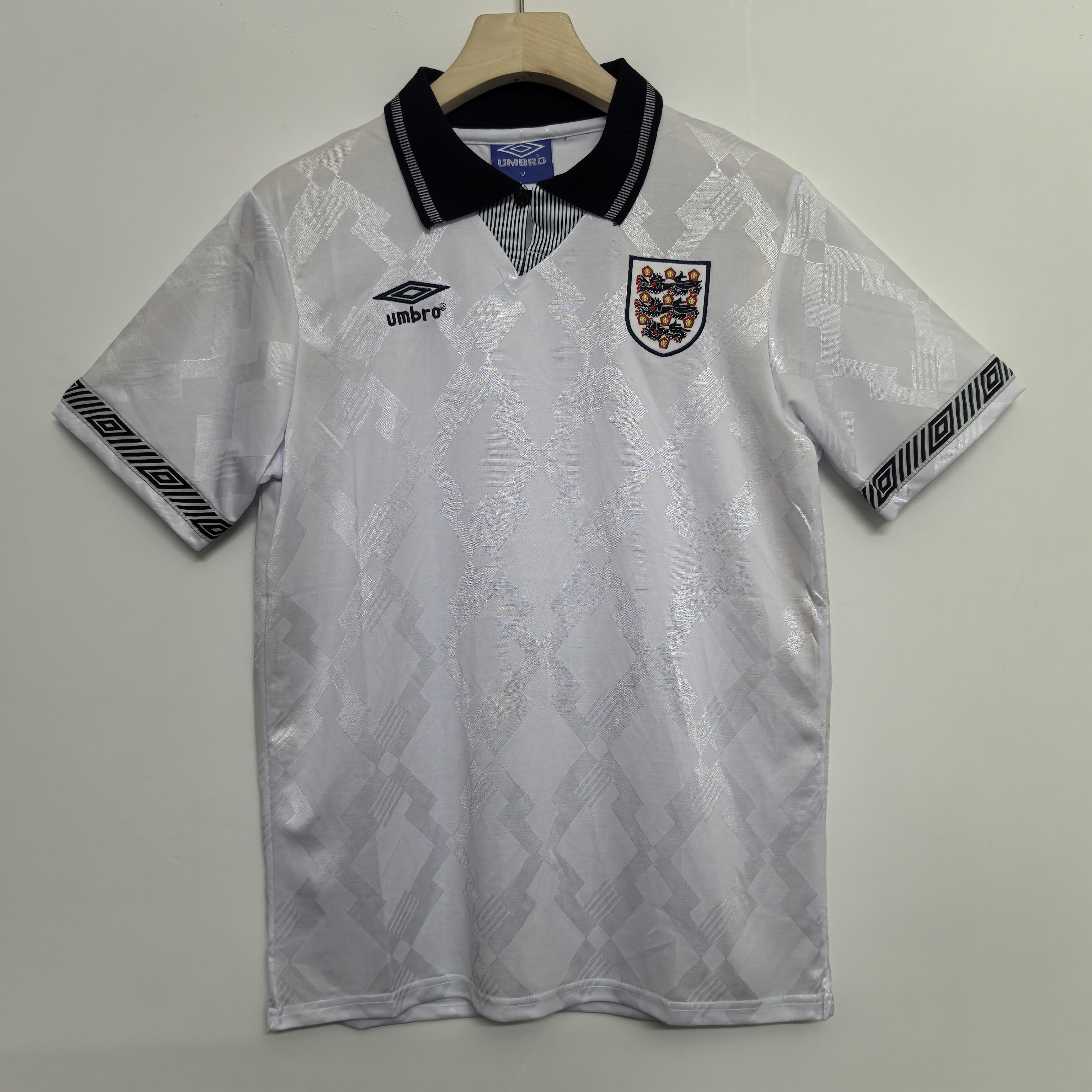 1990 Retro Version England National Football Team Jersey