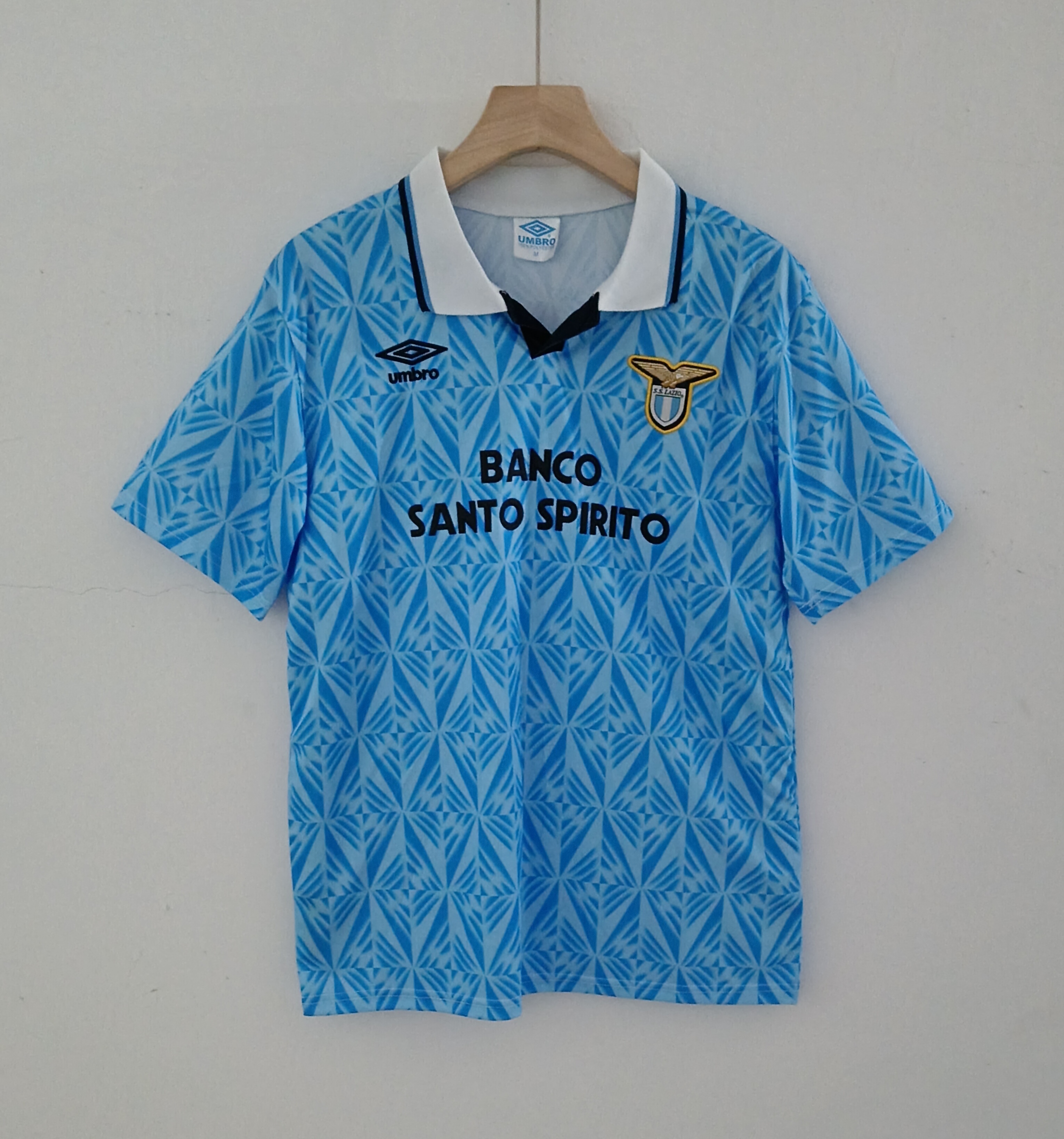 1991-92 Retro Version Lazio Home Football Jersey