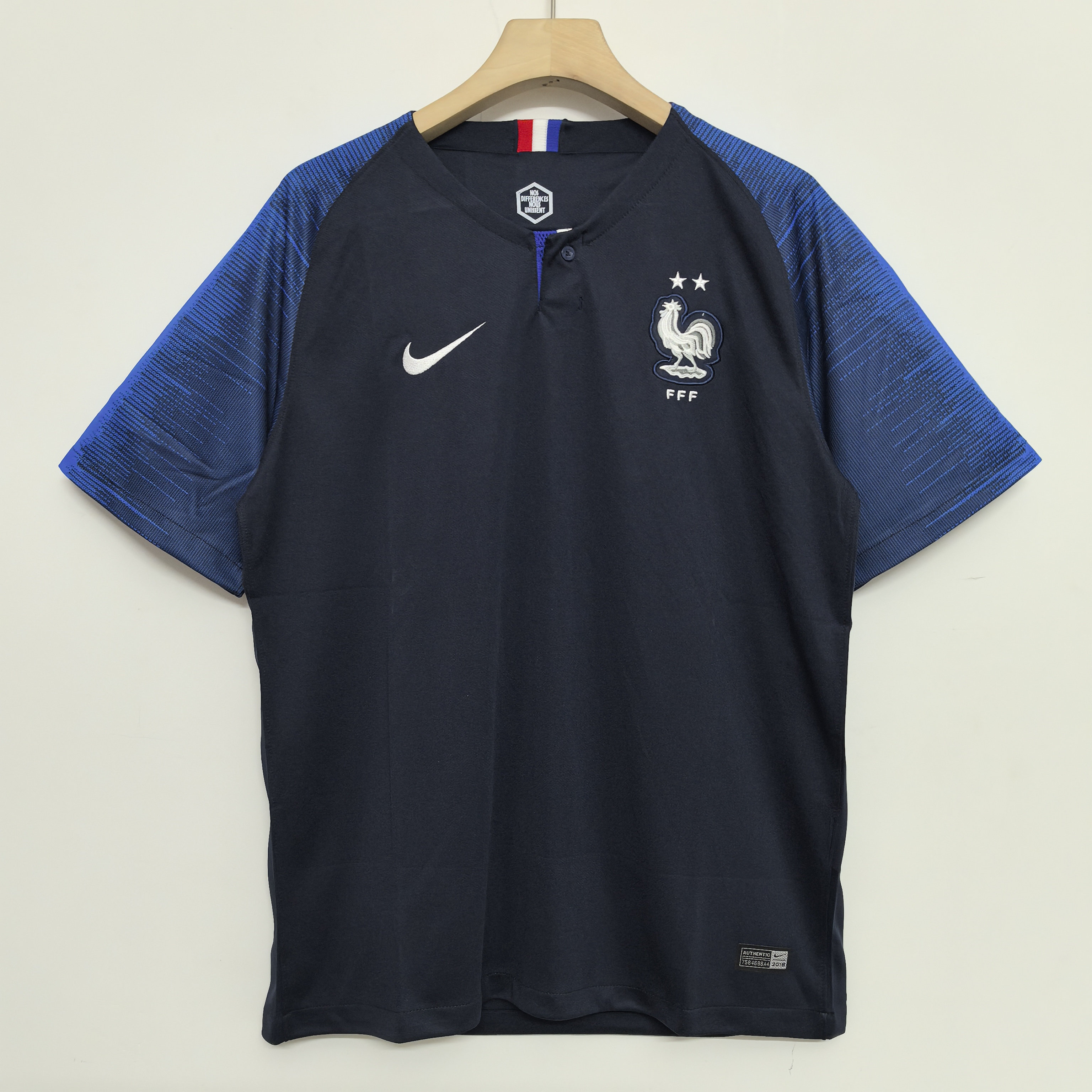 2018 Retro Version France National Football Team Jersey