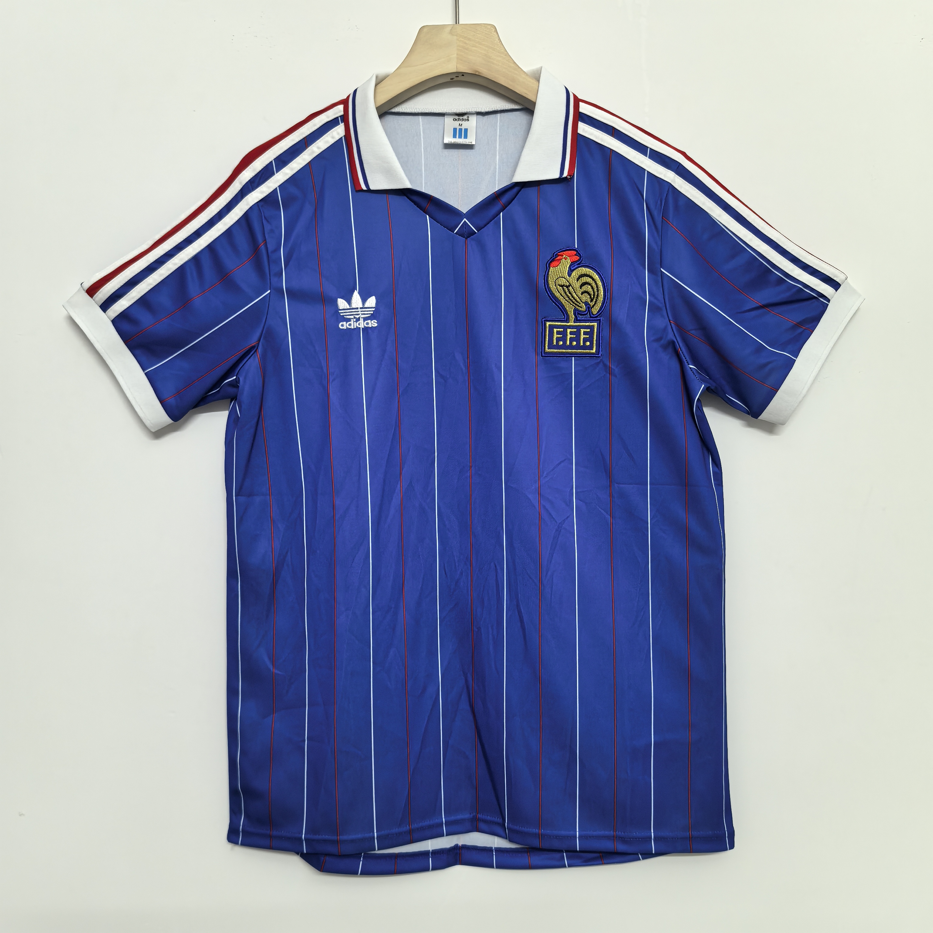 82 Retro Version France National Team Retro Football Jersey