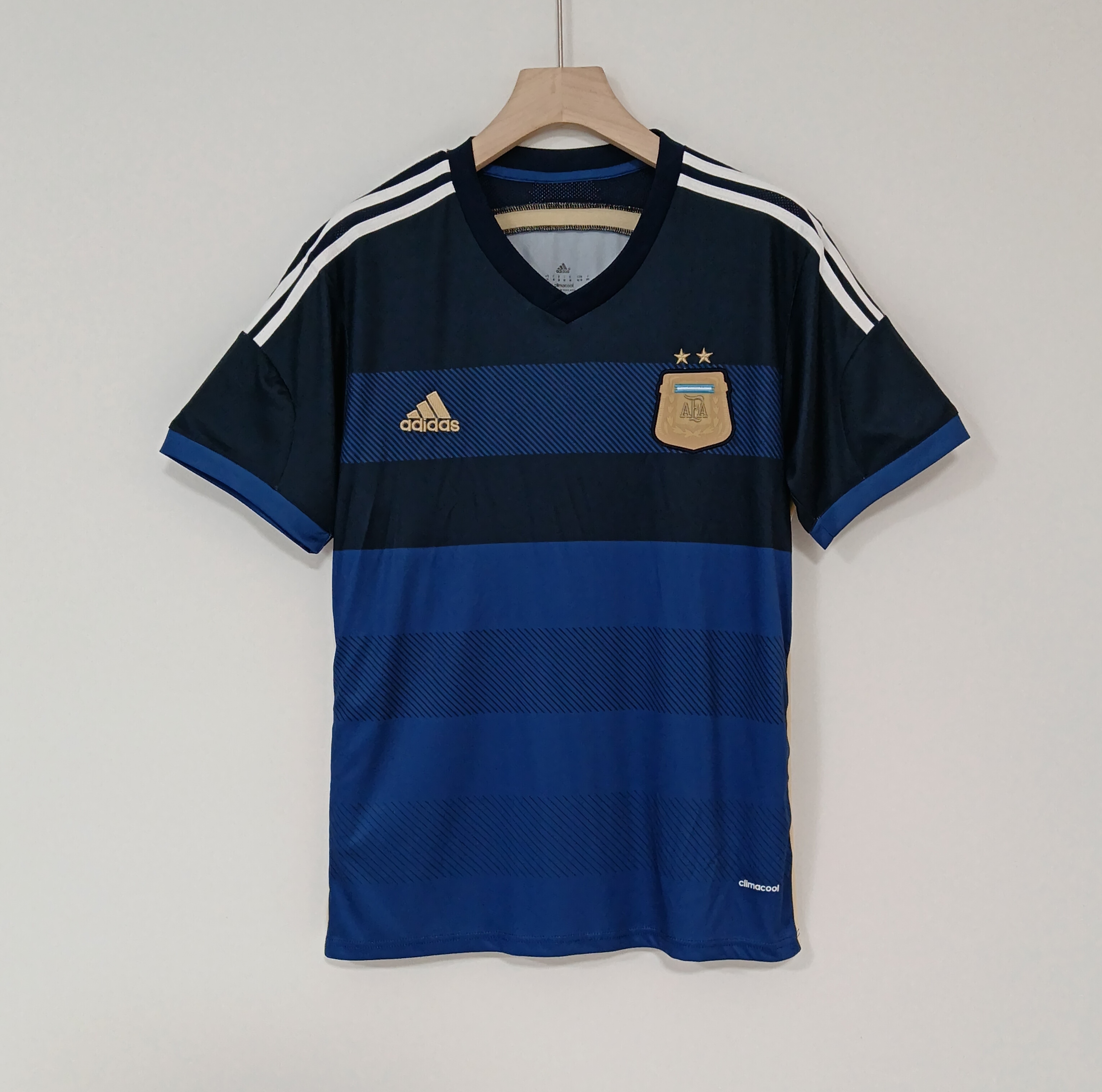 2014 Retro Version Argentina National Football Away Jersey