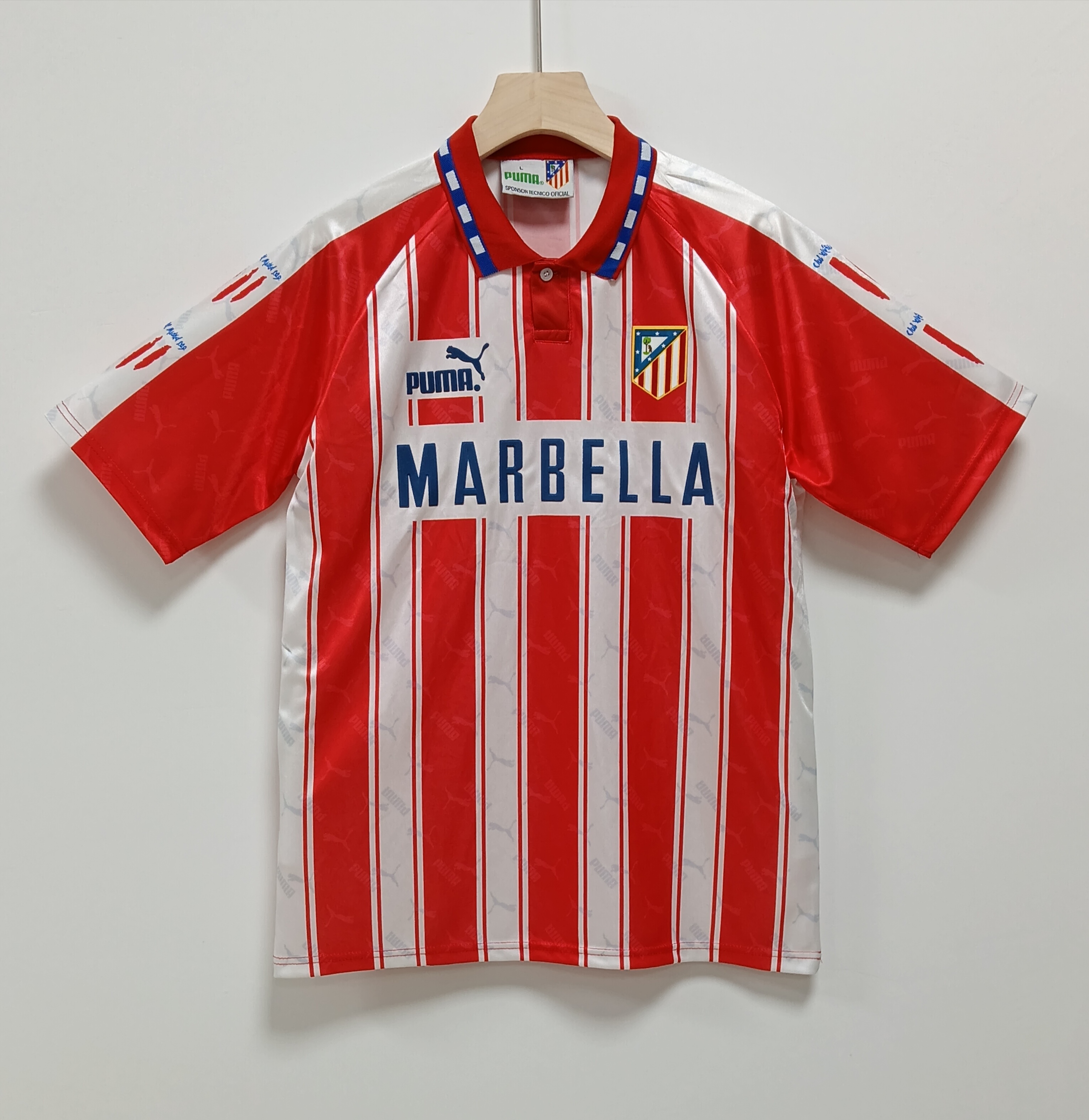 1994/95 Retro Version Atlético Madrid Home Jersey