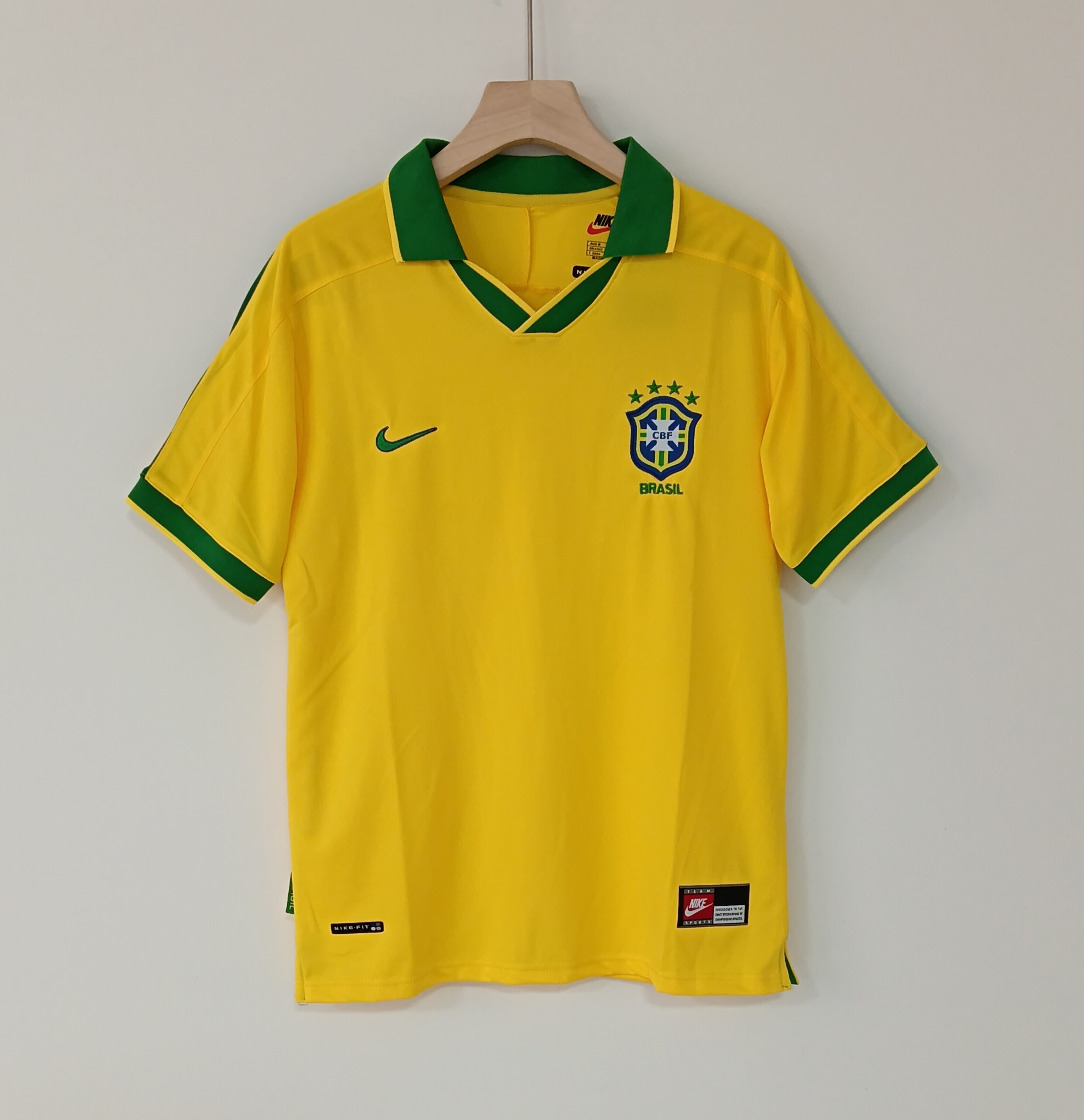 97 Retro Version Brazil National Football Team Jersey