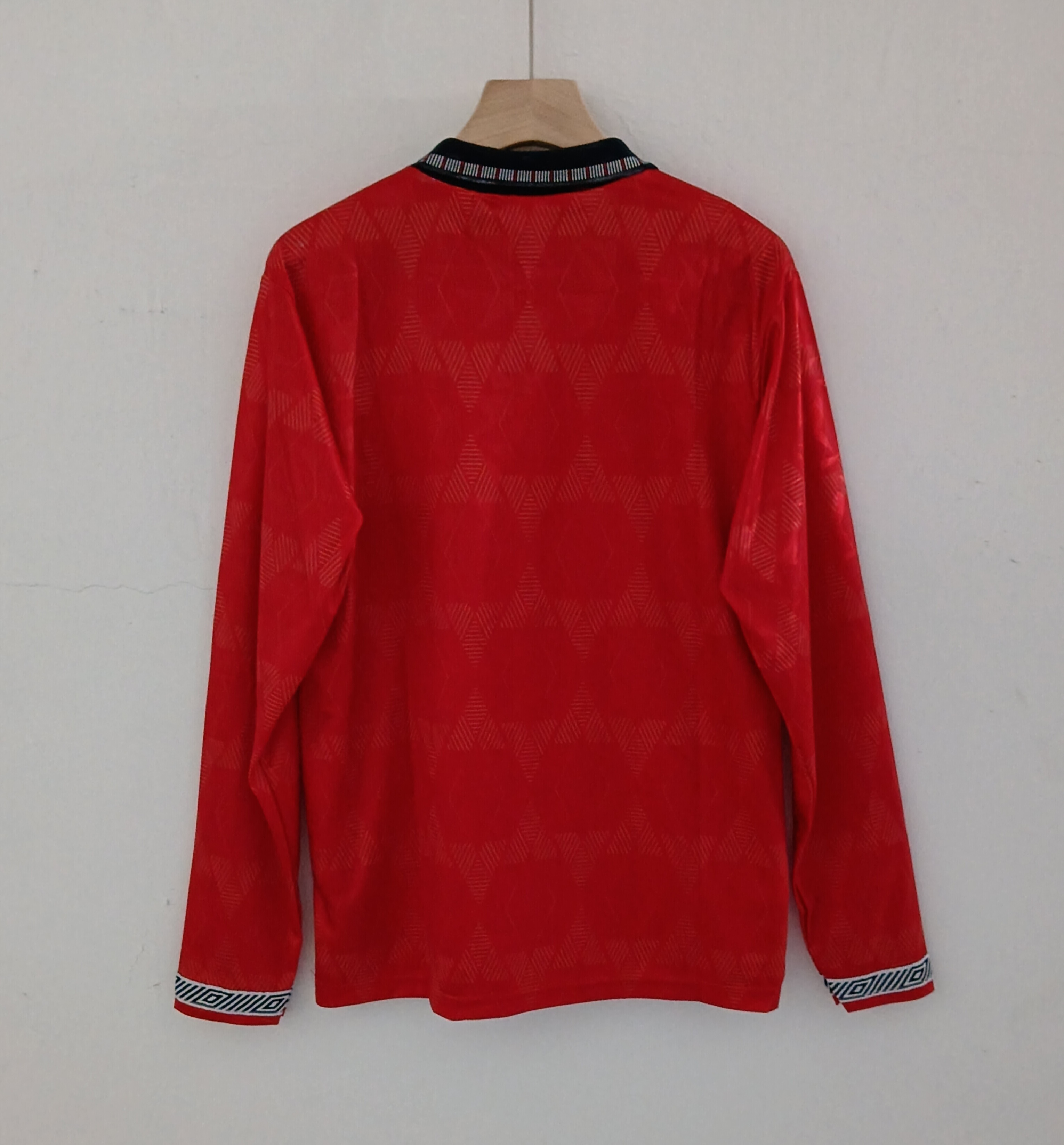 1990 Retro Version England National Team Long Sleeve Jersey