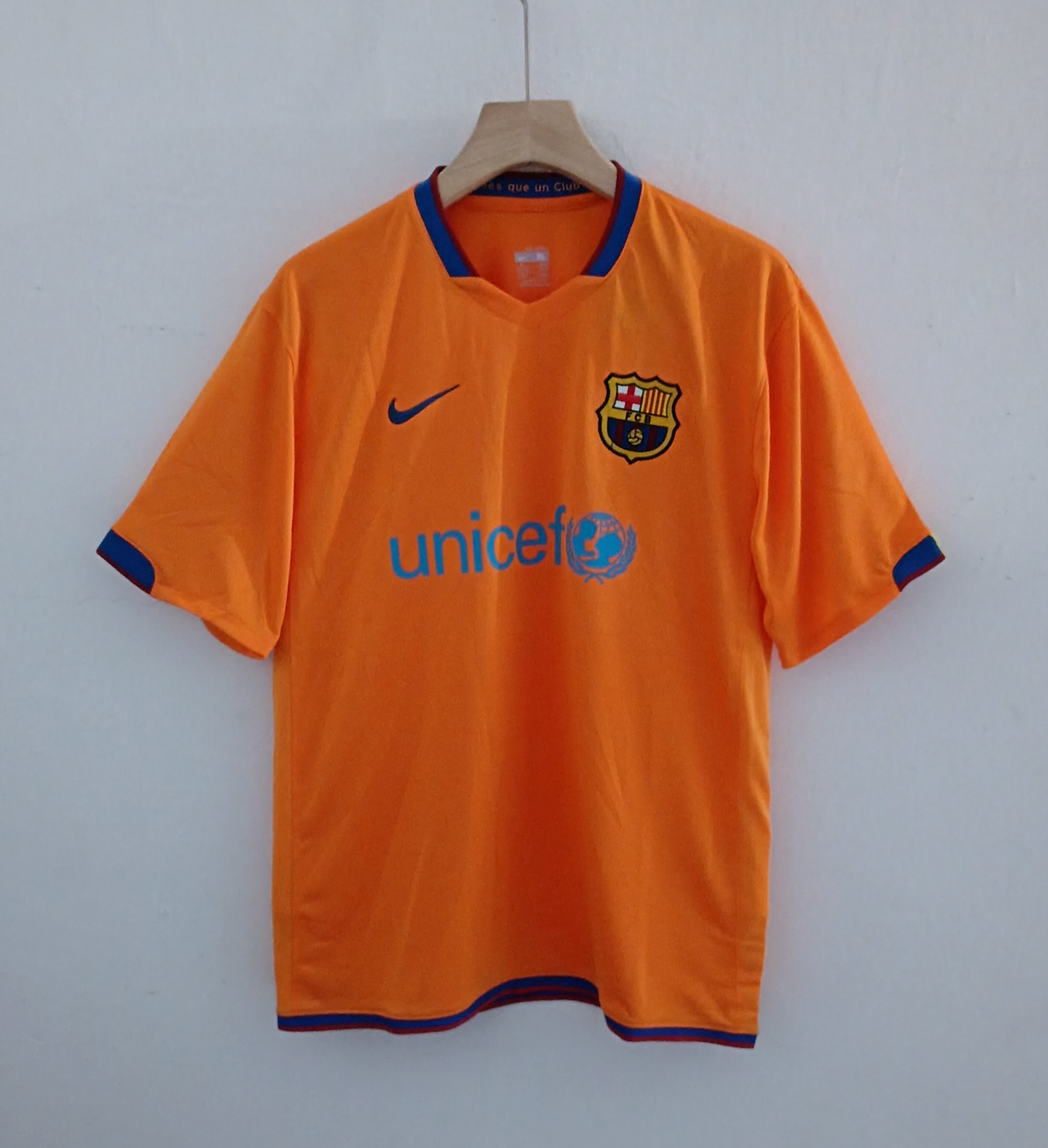 06-07 Retro Version FC Barcelona Orange Soccer Jersey