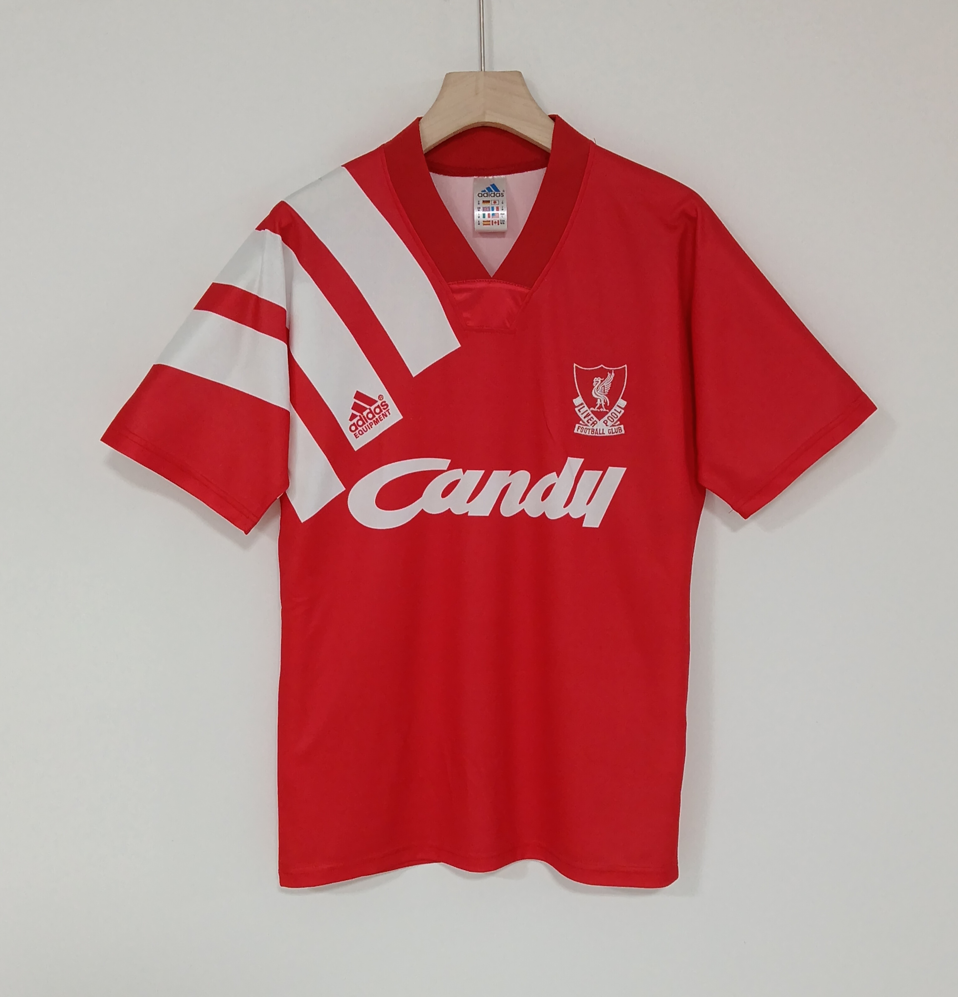 91-92 Retro Version Liverpool FC Home Jersey