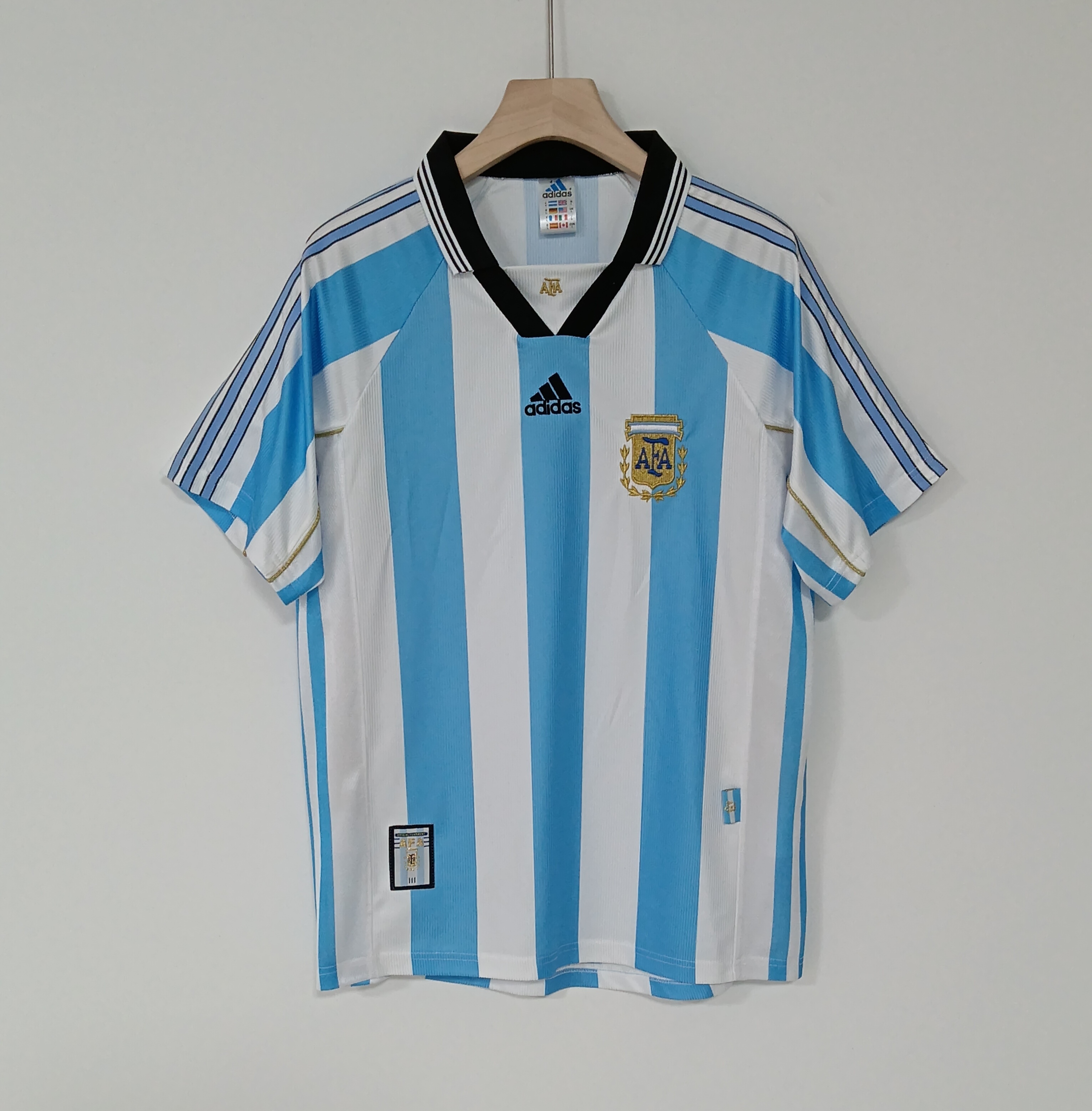 98 Retro Version Argentina National Football Team Jersey