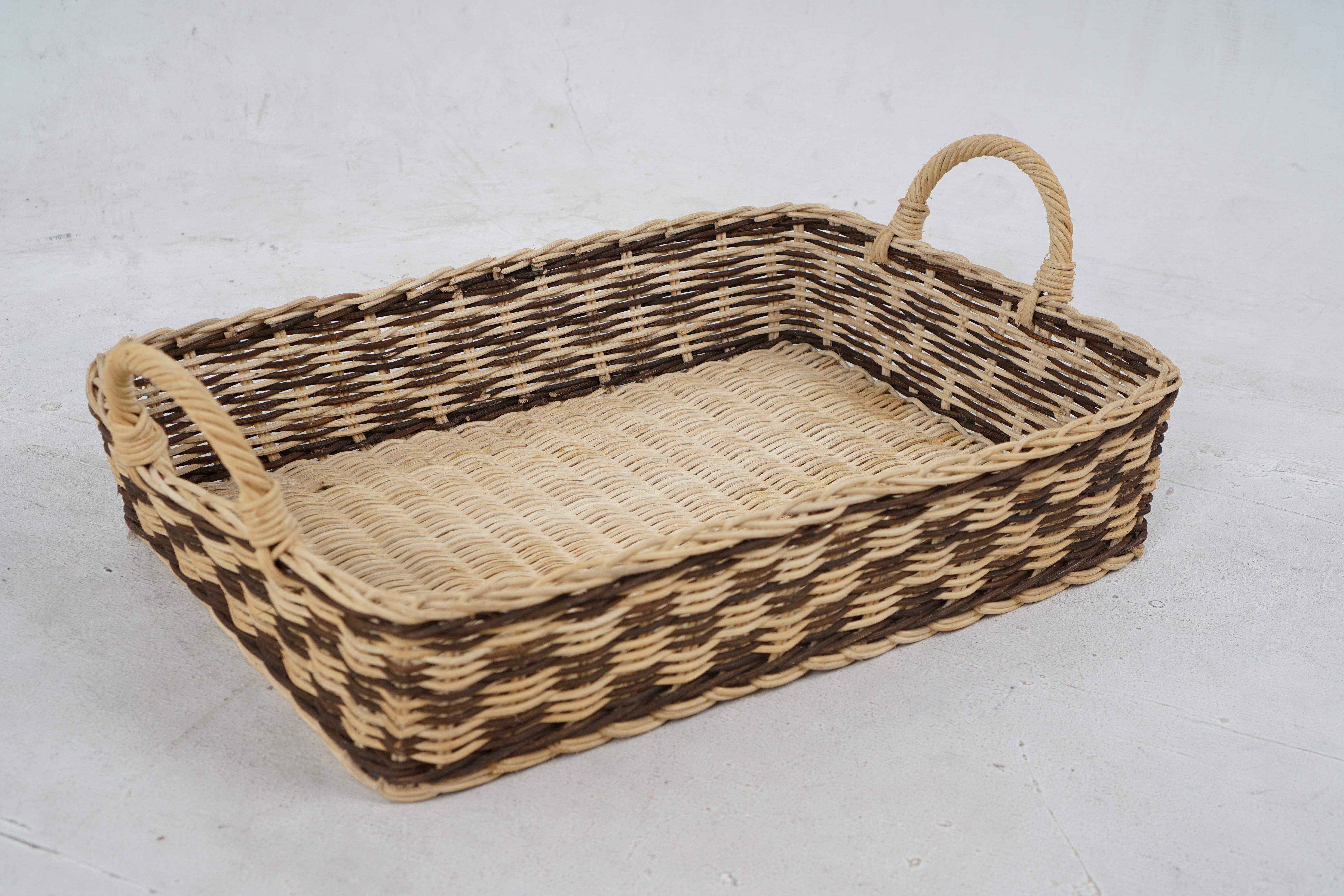 Woven Rectangular Basket Tray