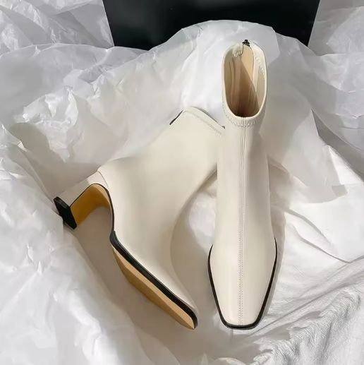 Women's White Ankle Boots