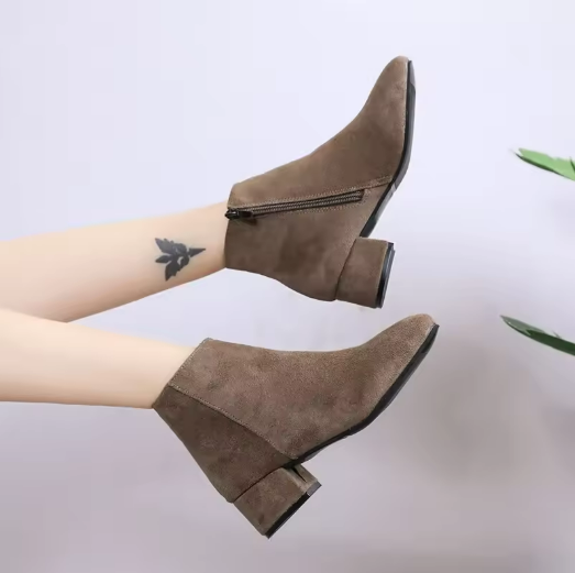 Brown Suede Ankle Boots