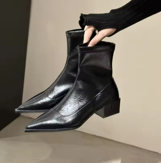 Black ankle boots